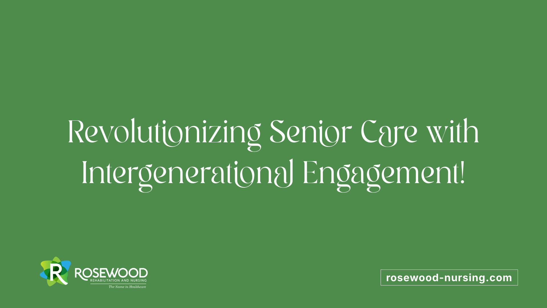 Revolutionizing Senior Care with Intergenerational Engagement!