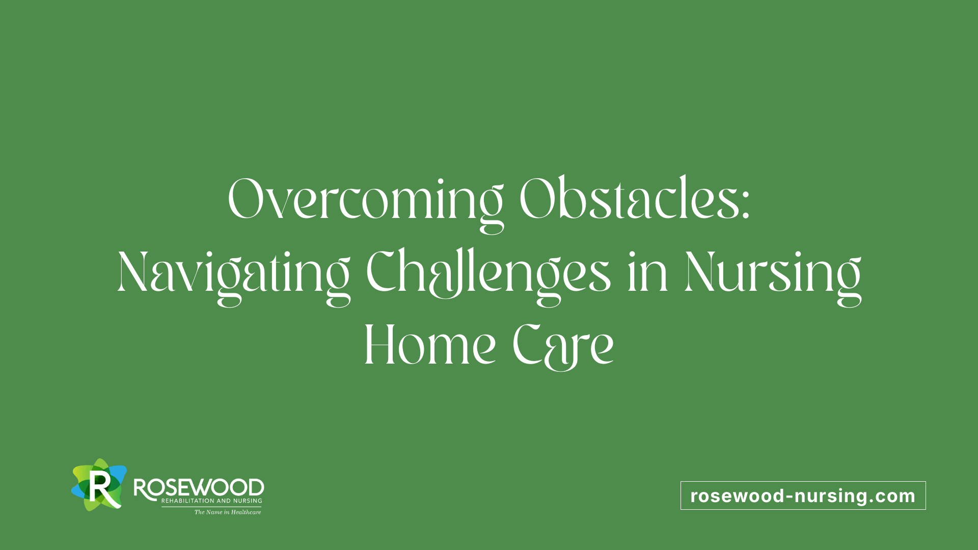 Overcoming Obstacles: Navigating Challenges in Nursing Home Care