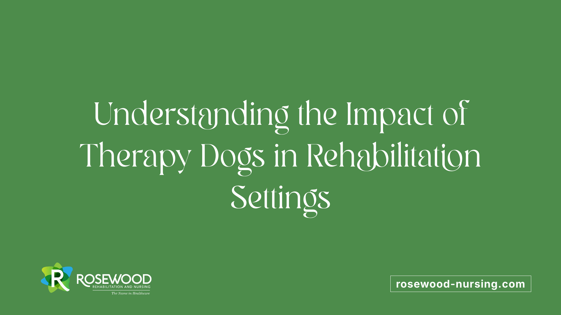 Understanding the Impact of Therapy Dogs in Rehabilitation Settings
