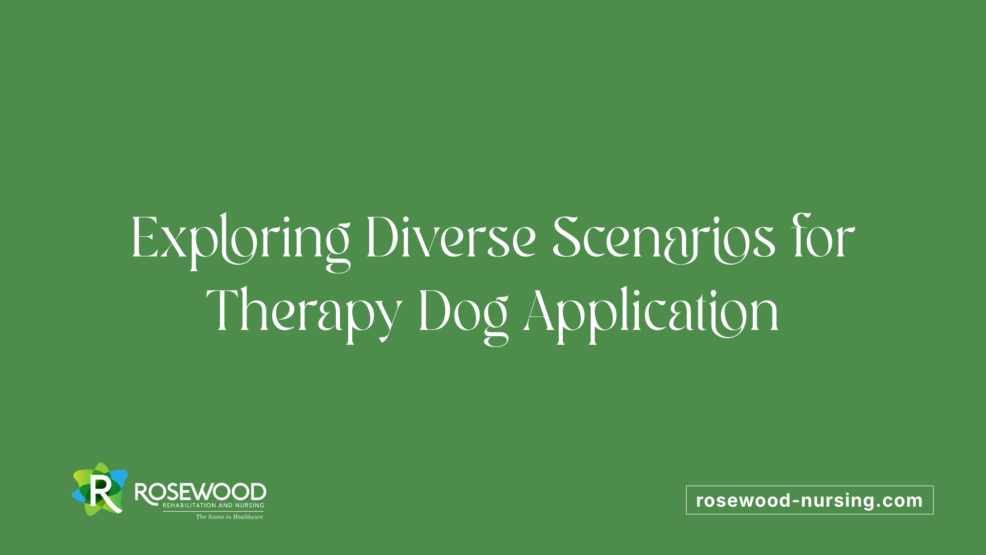 Exploring Diverse Scenarios for Therapy Dog Application