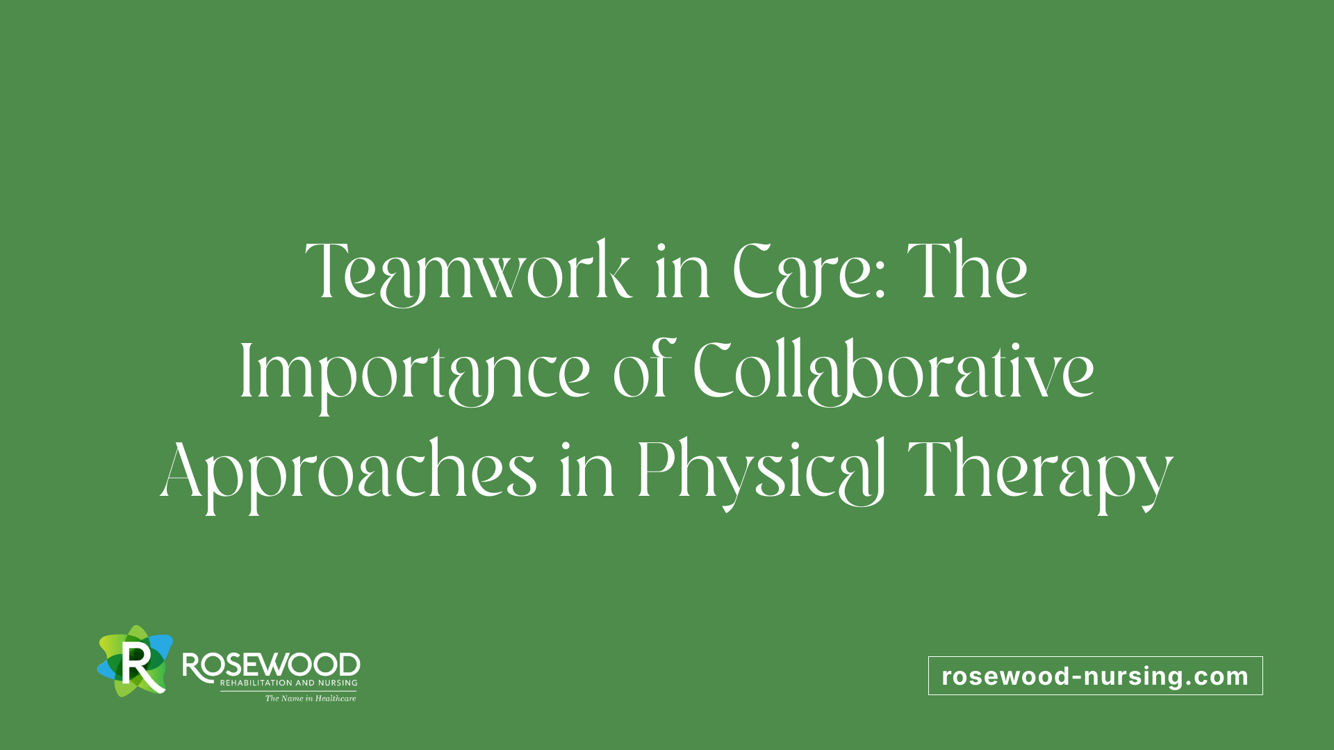 Teamwork in Care: The Importance of Collaborative Approaches in Physical Therapy