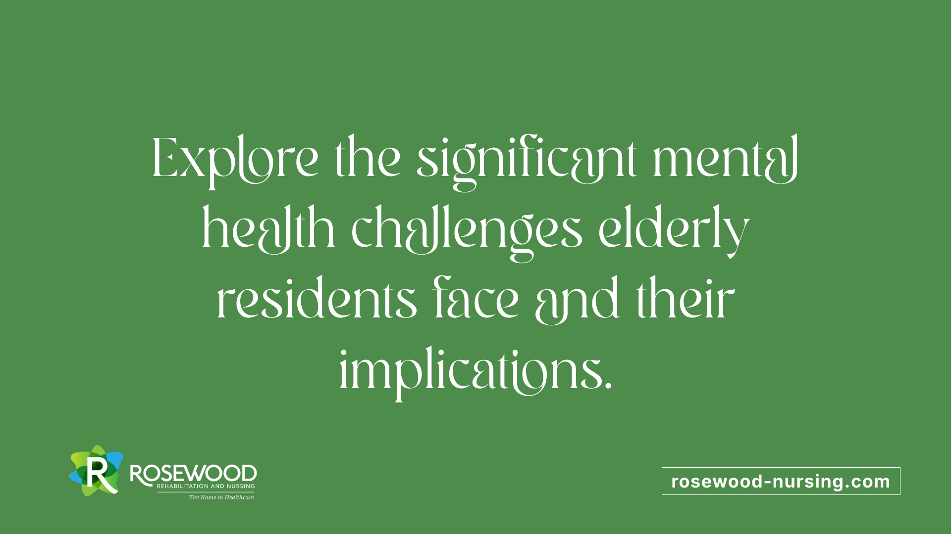 Explore the significant mental health challenges elderly residents face and their implications.