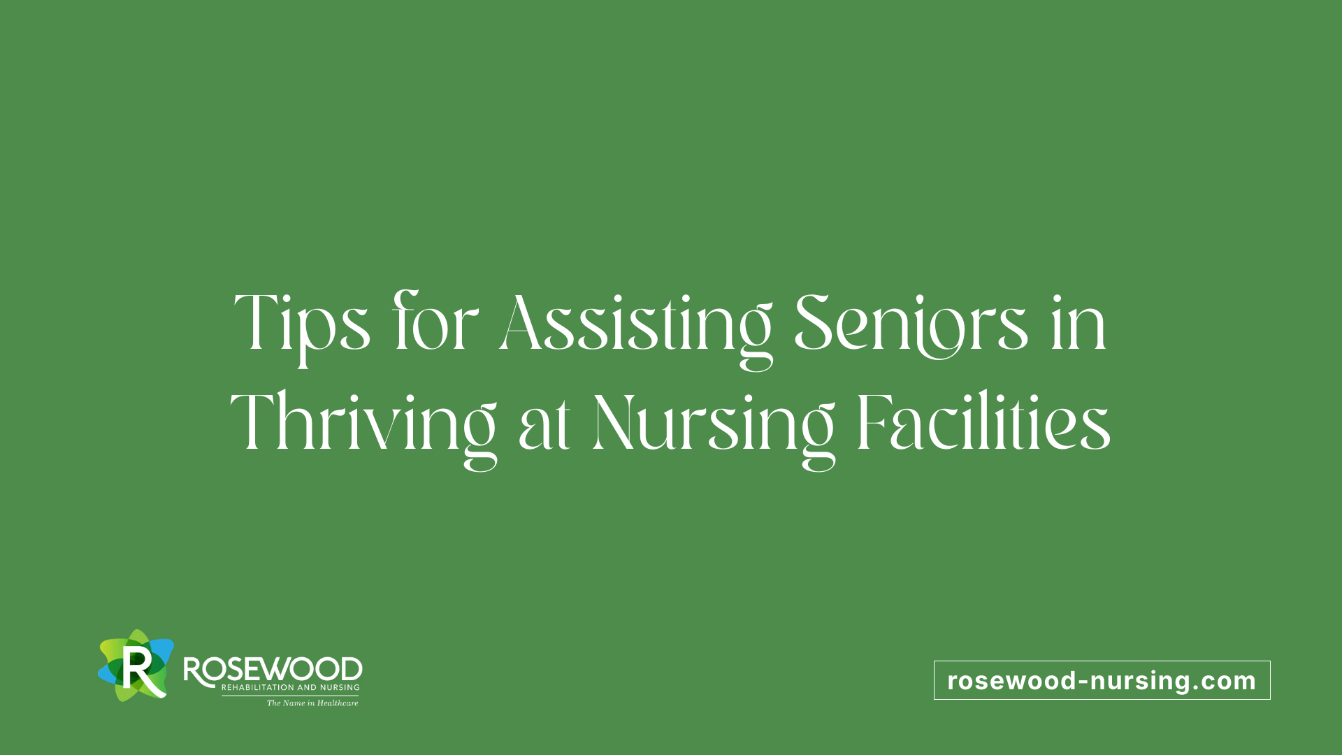 Tips for Assisting Seniors in Thriving at Nursing Facilities