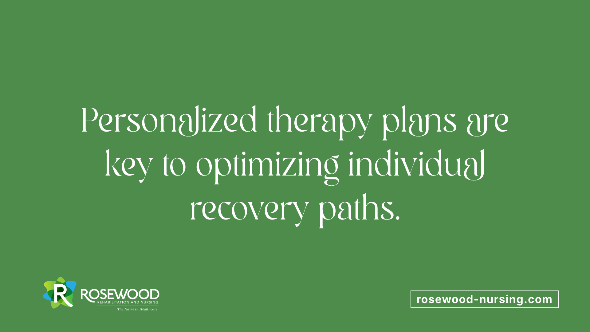 Personalized therapy plans are key to optimizing individual recovery paths.