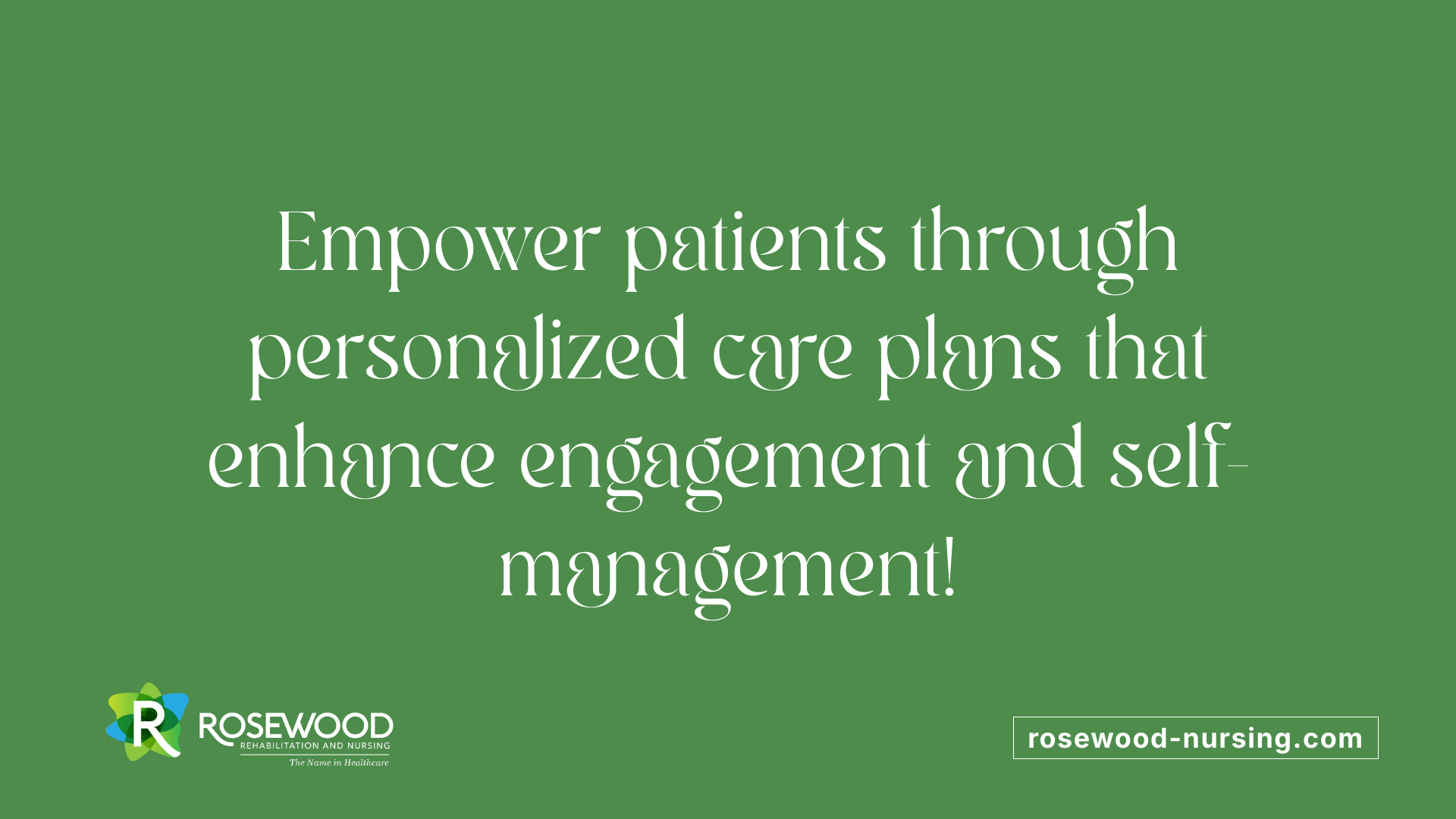 Empower patients through personalized care plans that enhance engagement and self-management!