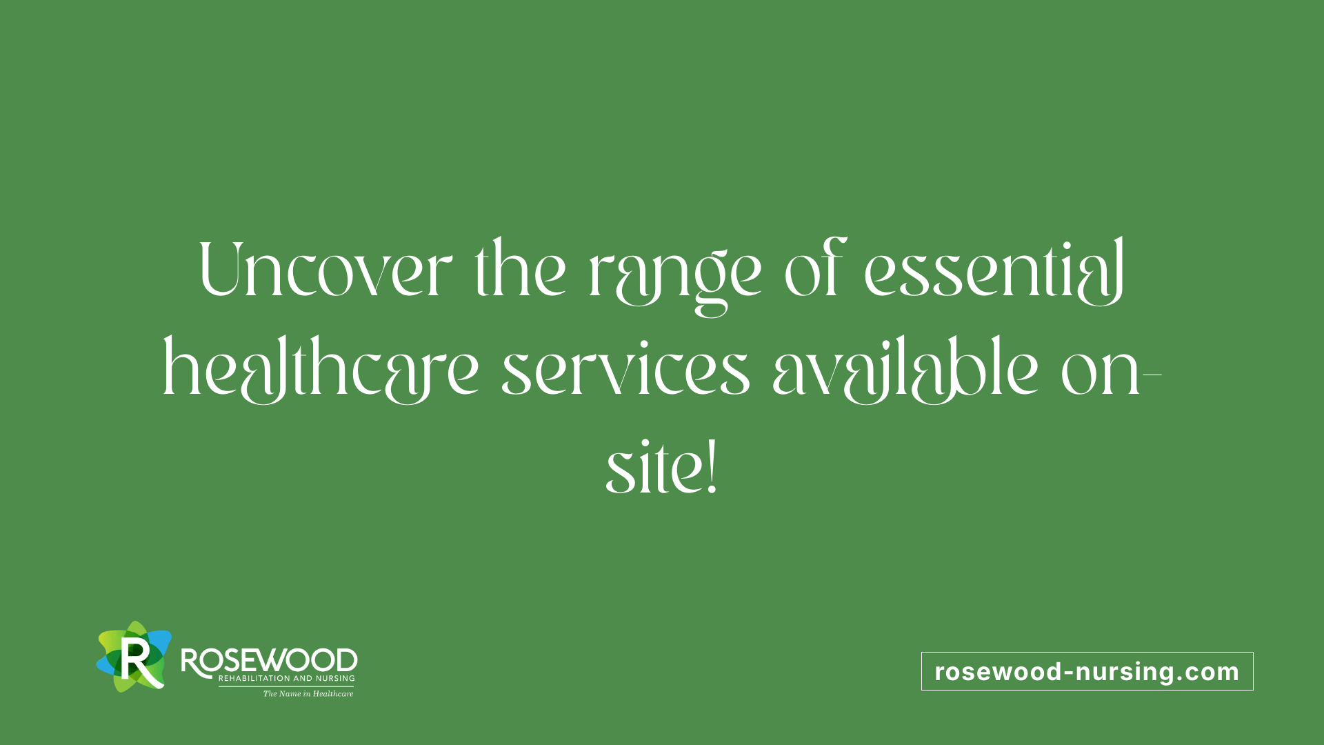 Uncover the range of essential healthcare services available on-site!
