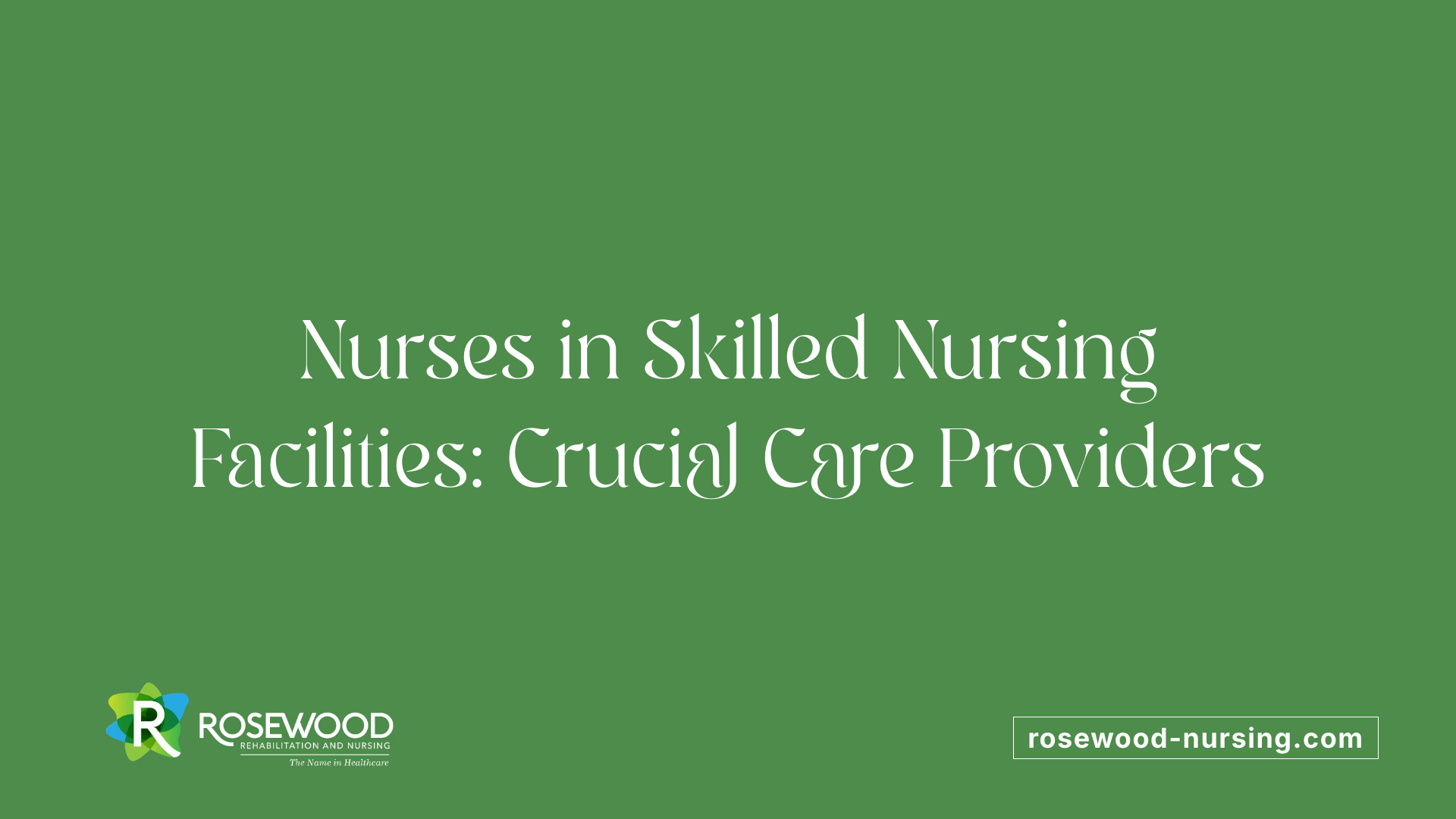 Nurses in Skilled Nursing Facilities: Crucial Care Providers
