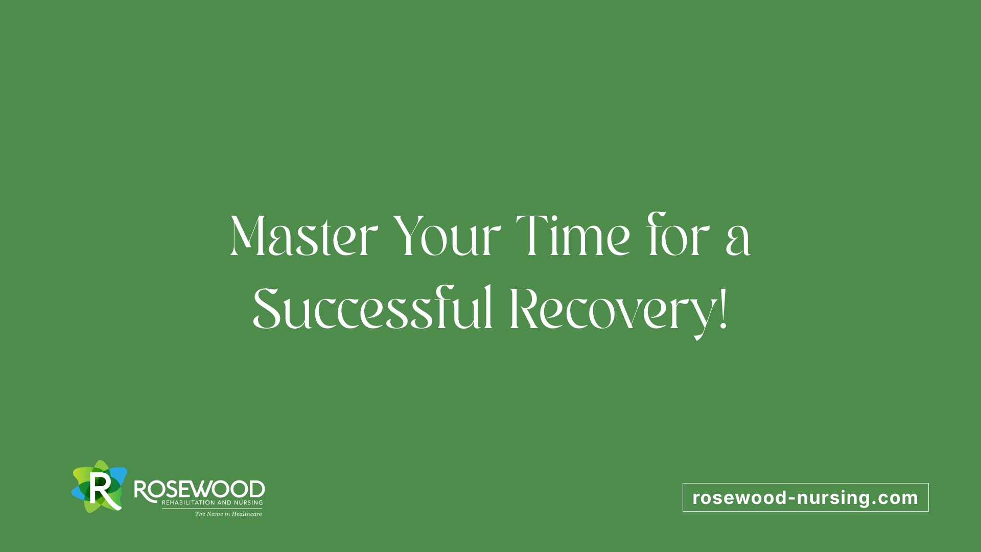 Master Your Time for a Successful Recovery!