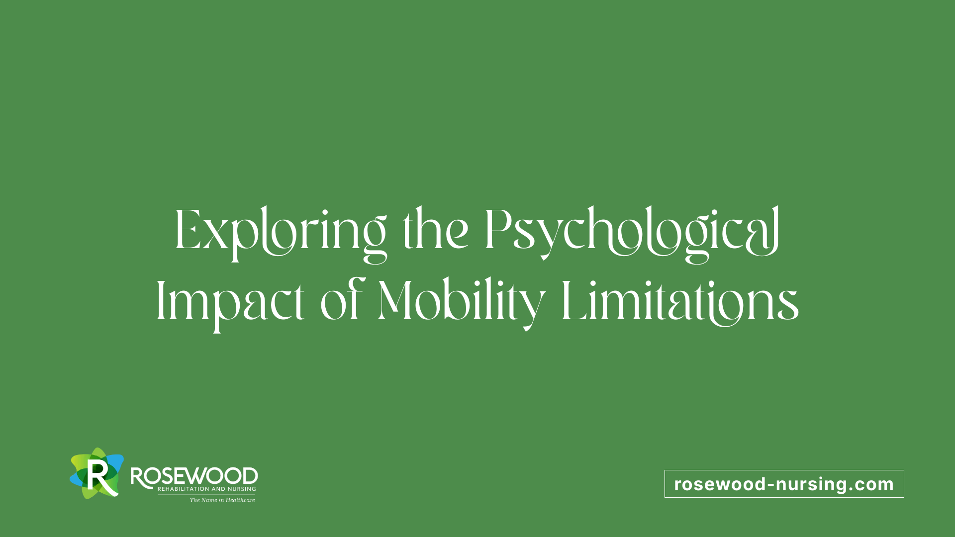 Exploring the Psychological Impact of Mobility Limitations