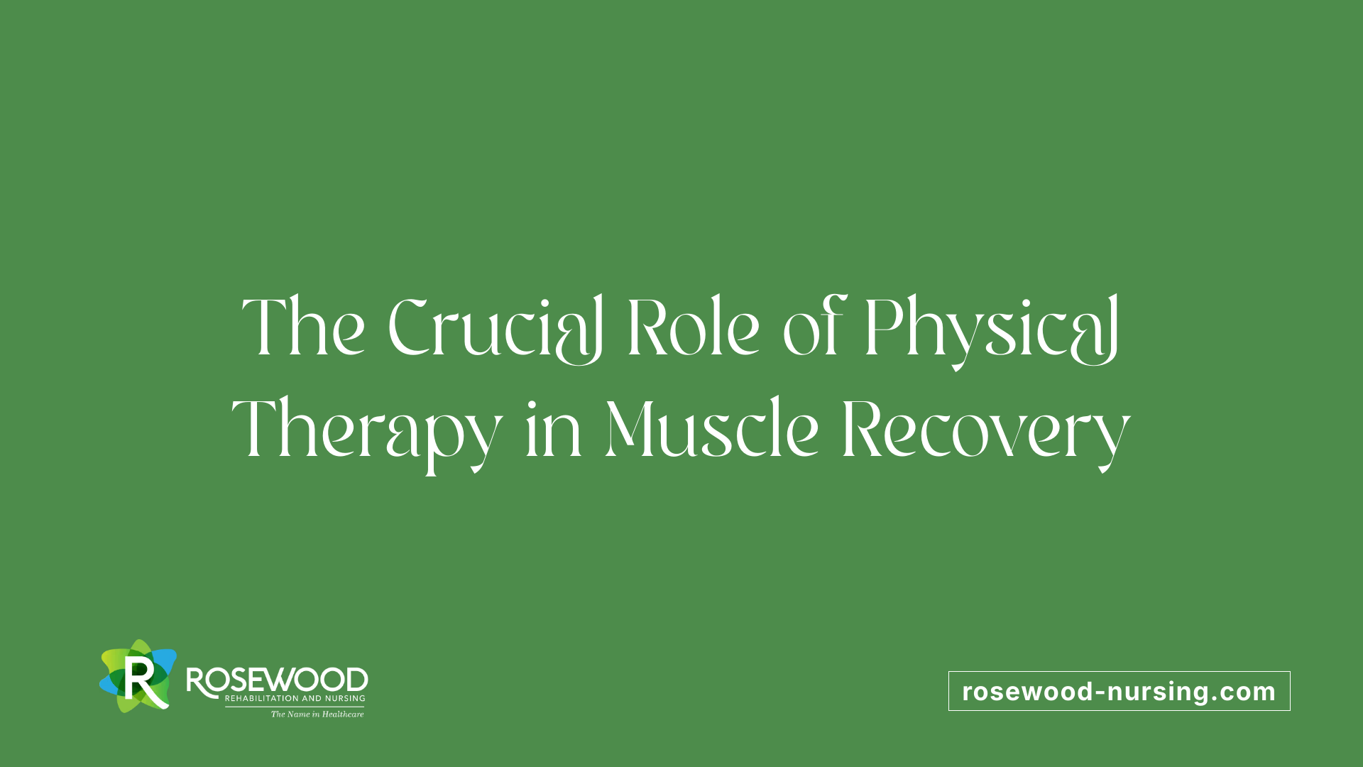 The Crucial Role of Physical Therapy in Muscle Recovery