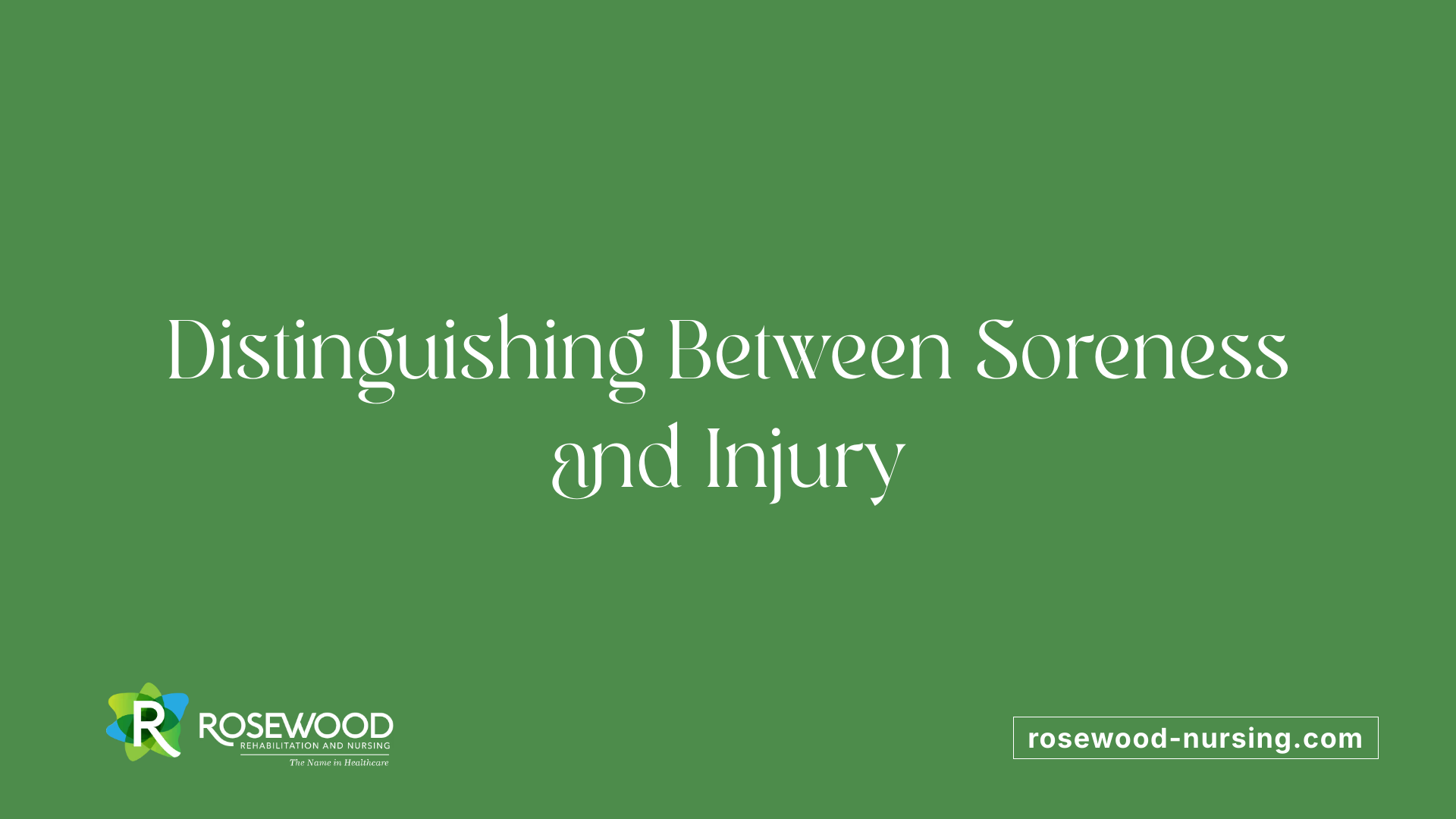Distinguishing Between Soreness and Injury