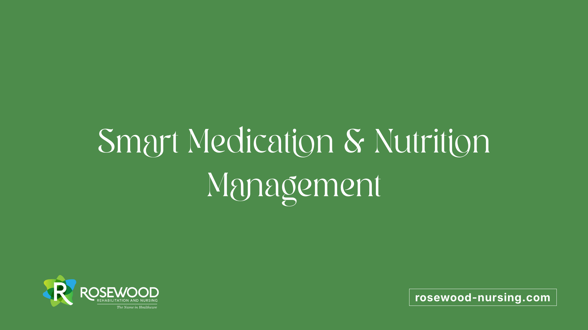 Smart Medication &amp; Nutrition Management