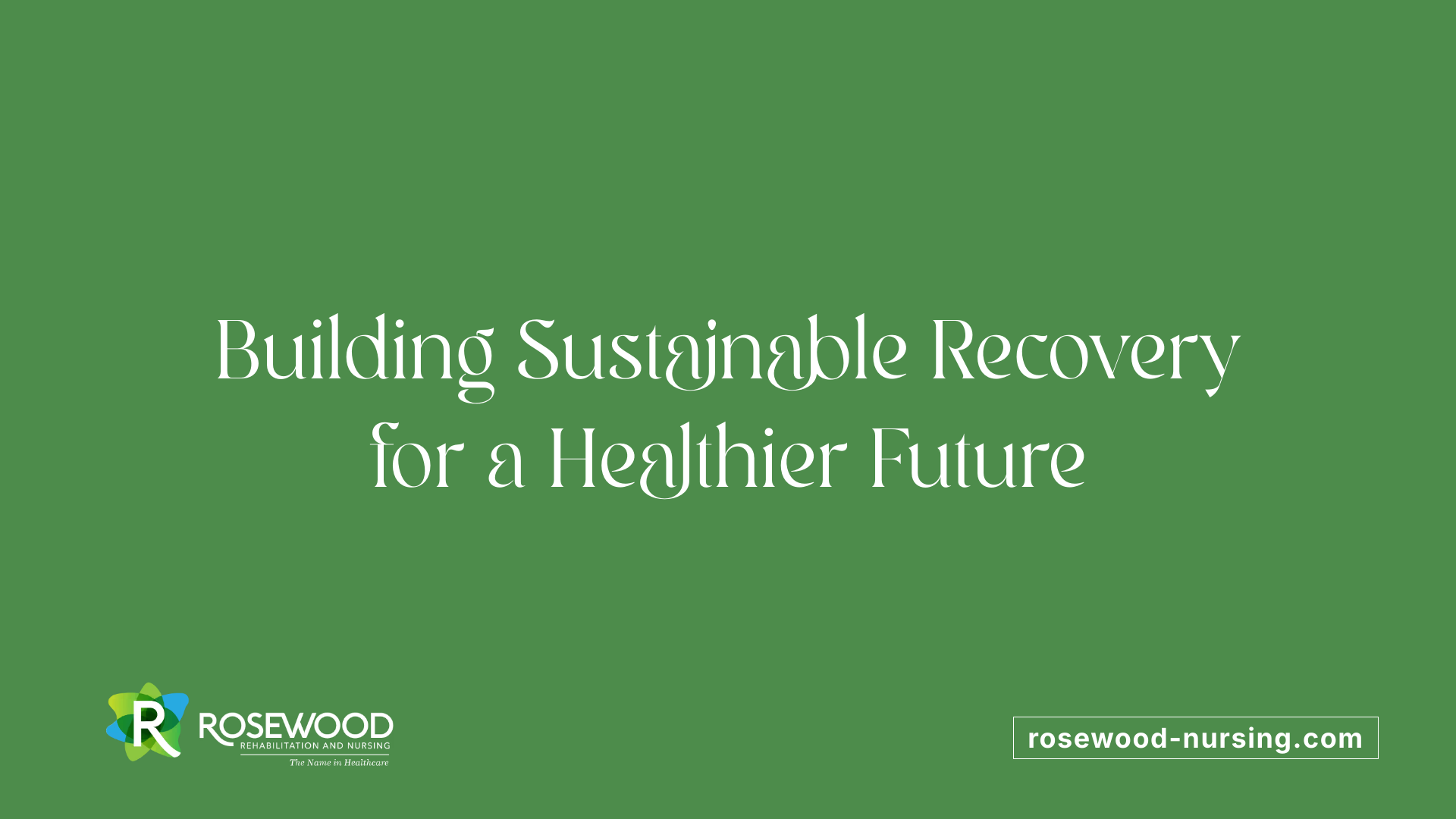 Building Sustainable Recovery for a Healthier Future