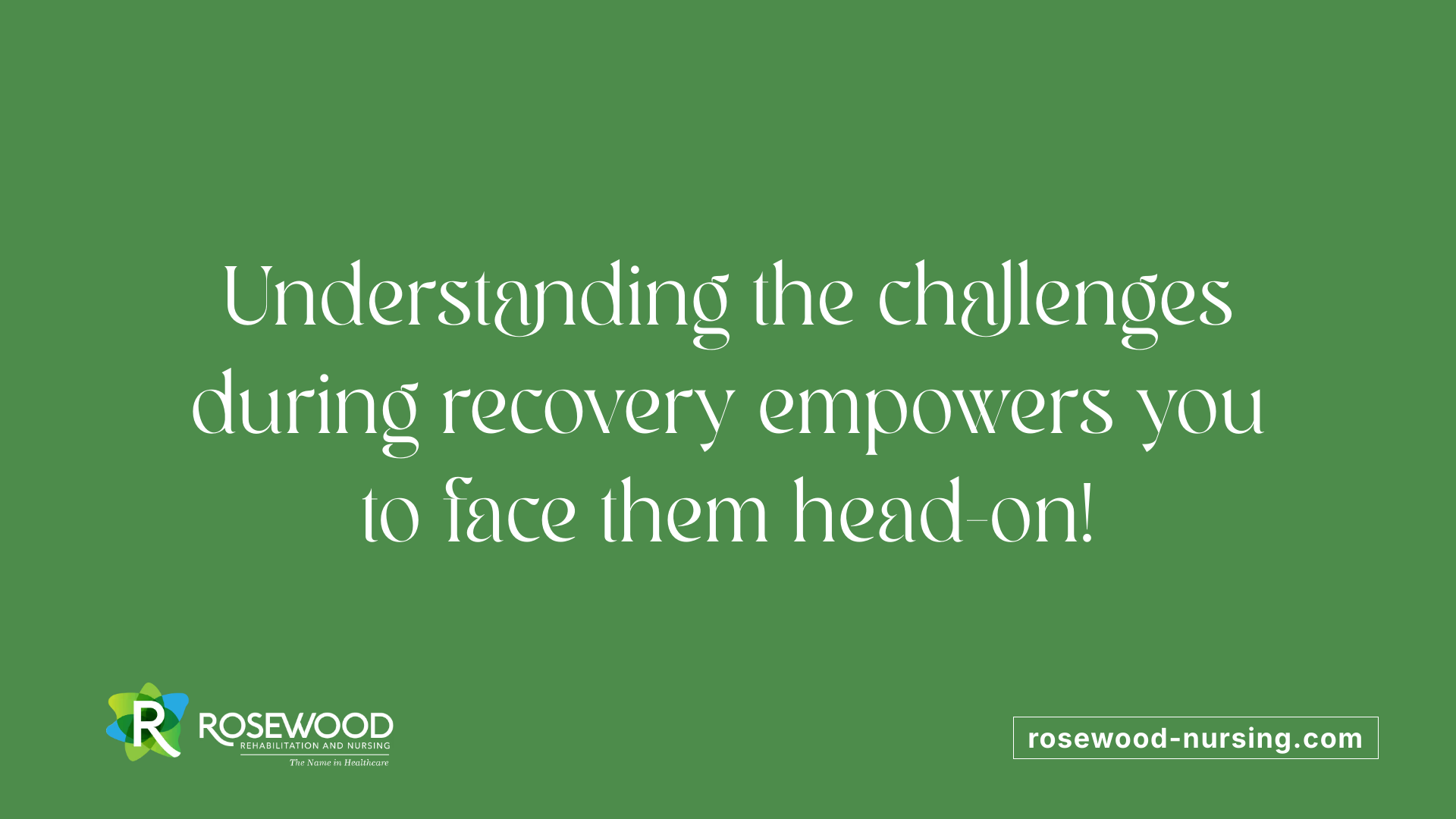 Understanding the challenges during recovery empowers you to face them head-on!