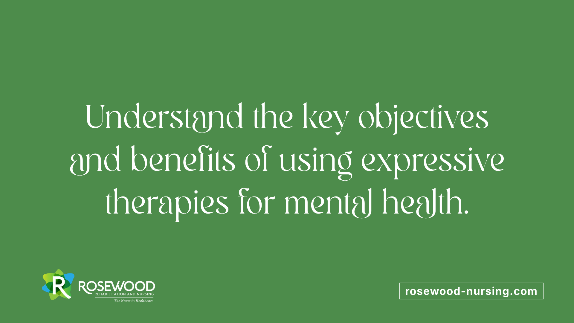 Understand the key objectives and benefits of using expressive therapies for mental health.