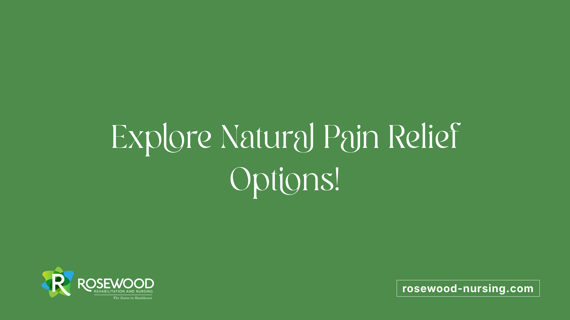 Explore Natural Pain Relief Options!