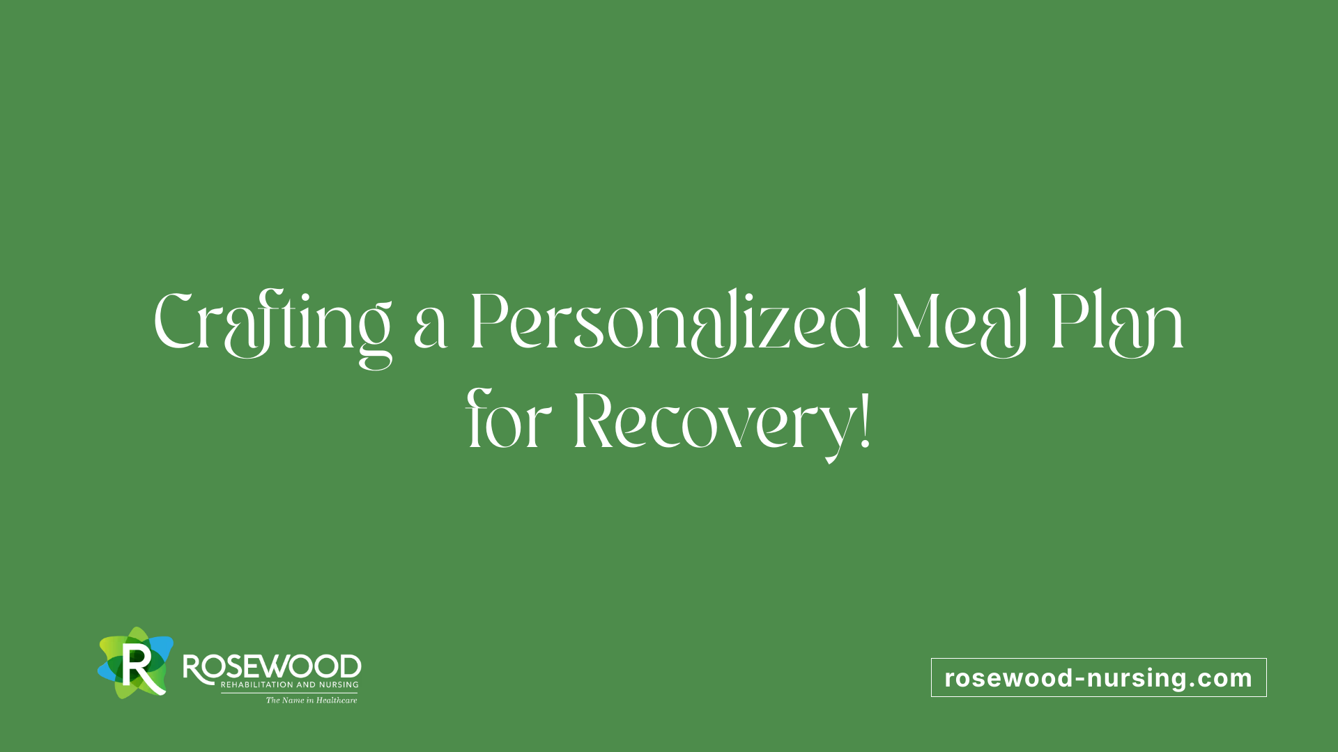 Crafting a Personalized Meal Plan for Recovery!