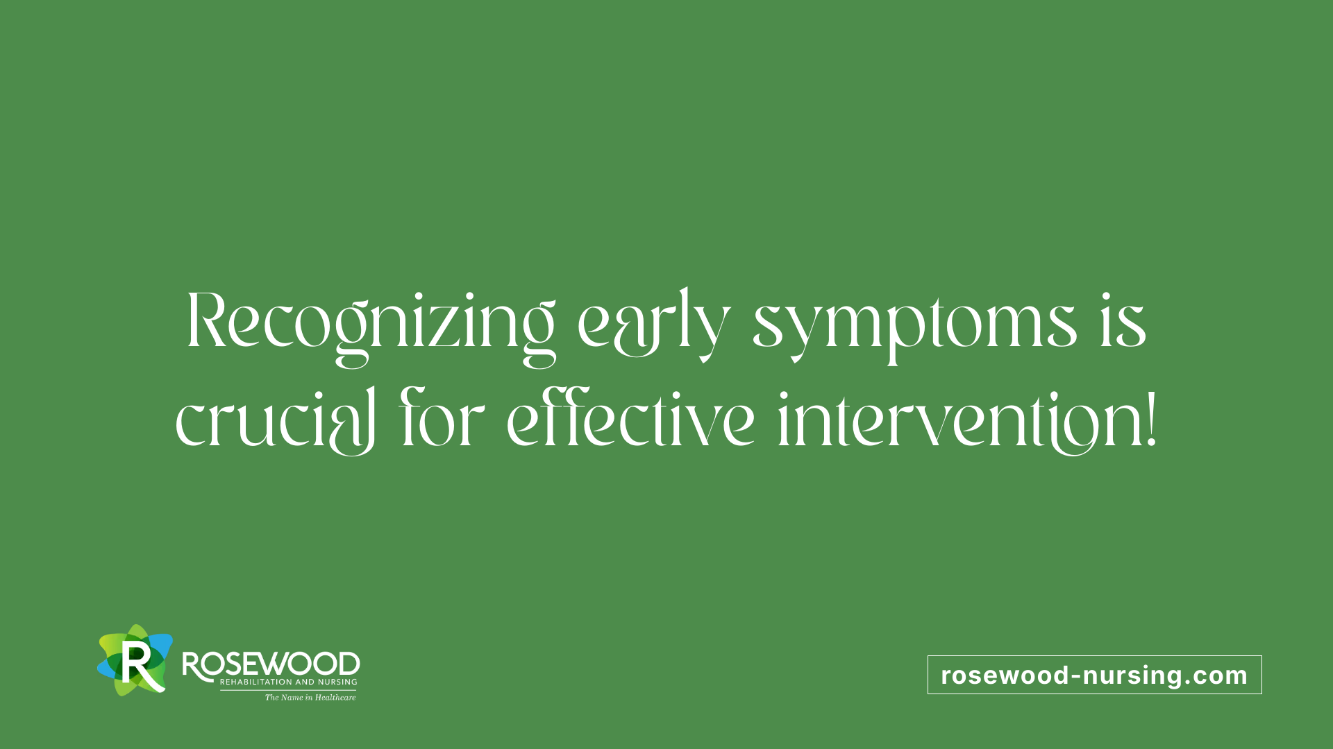 Recognizing early symptoms is crucial for effective intervention!