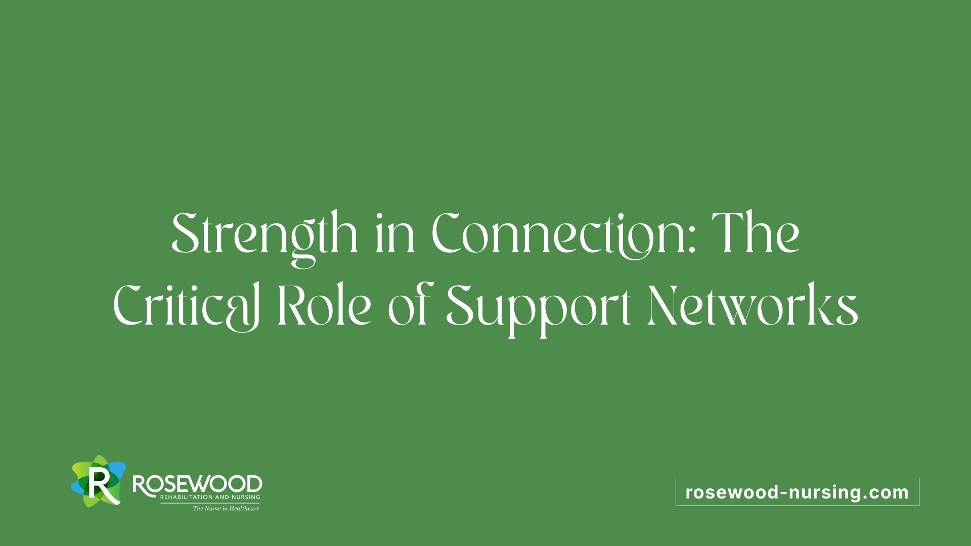 Strength in Connection: The Critical Role of Support Networks
