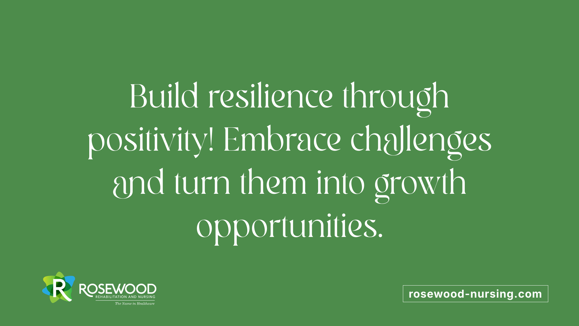 Build resilience through positivity! Embrace challenges and turn them into growth opportunities.