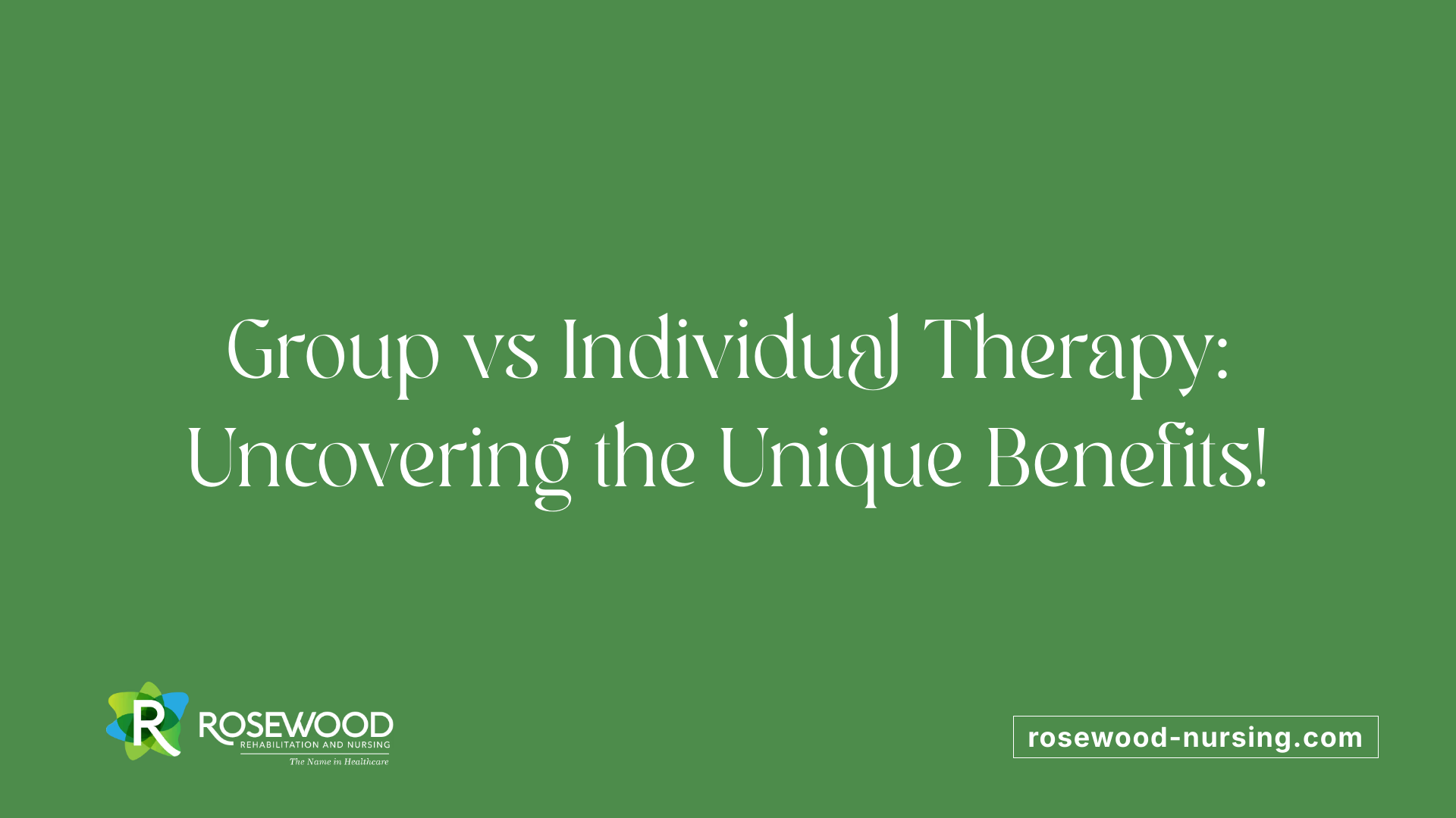 Group vs Individual Therapy: Uncovering the Unique Benefits!