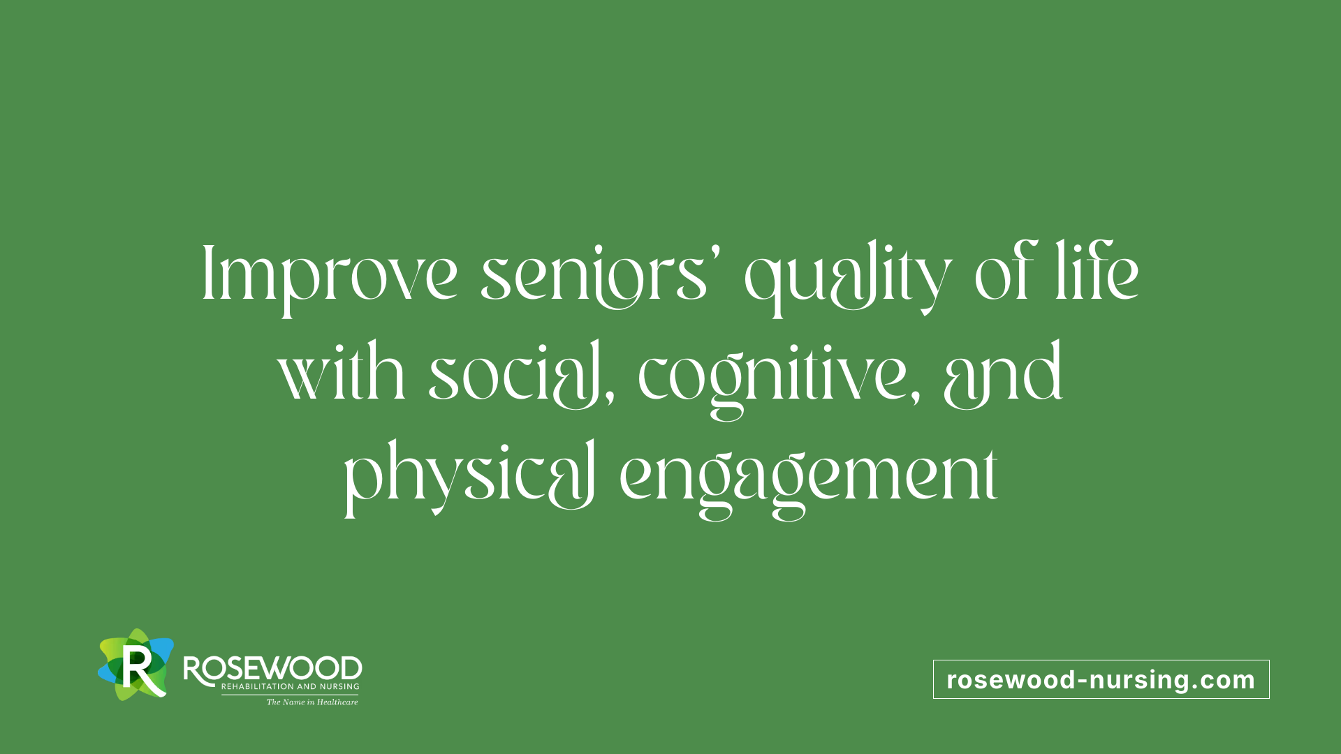 Improve seniors’ quality of life with social, cognitive, and physical engagement