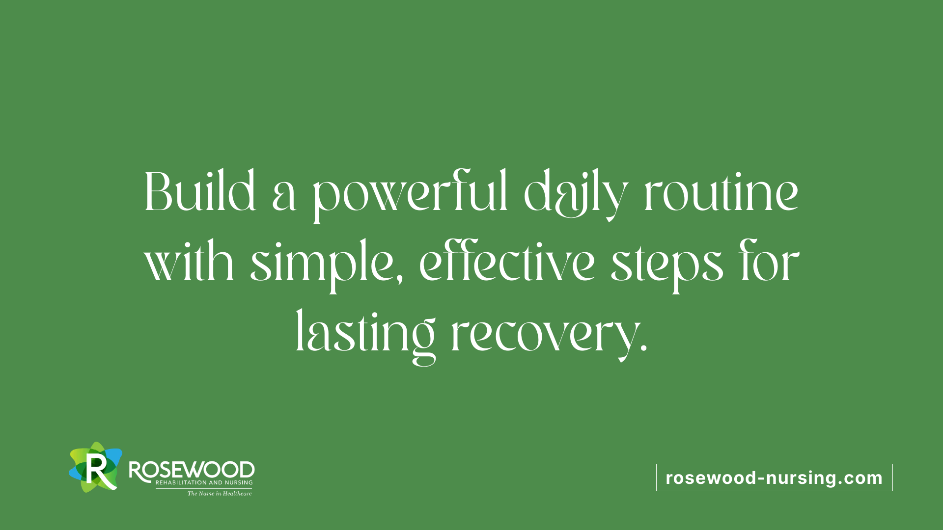 Build a powerful daily routine with simple, effective steps for lasting recovery.