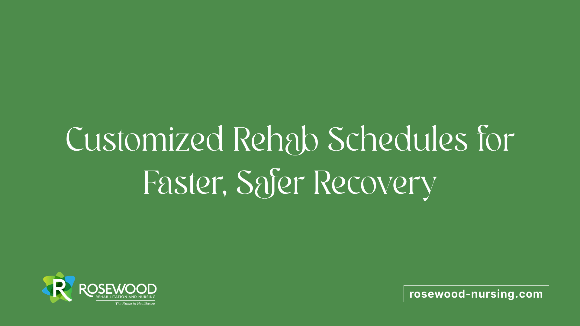 Customized Rehab Schedules for Faster, Safer Recovery