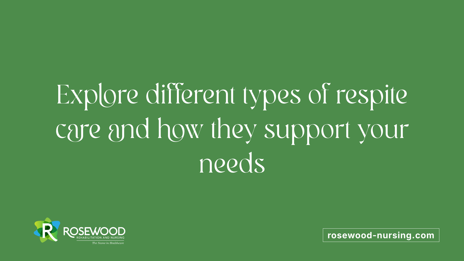 Explore different types of respite care and how they support your needs