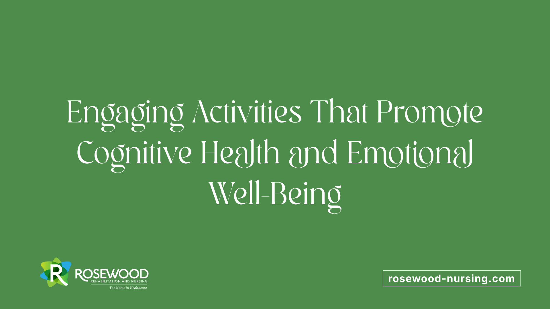 Engaging Activities That Promote Cognitive Health and Emotional Well-Being