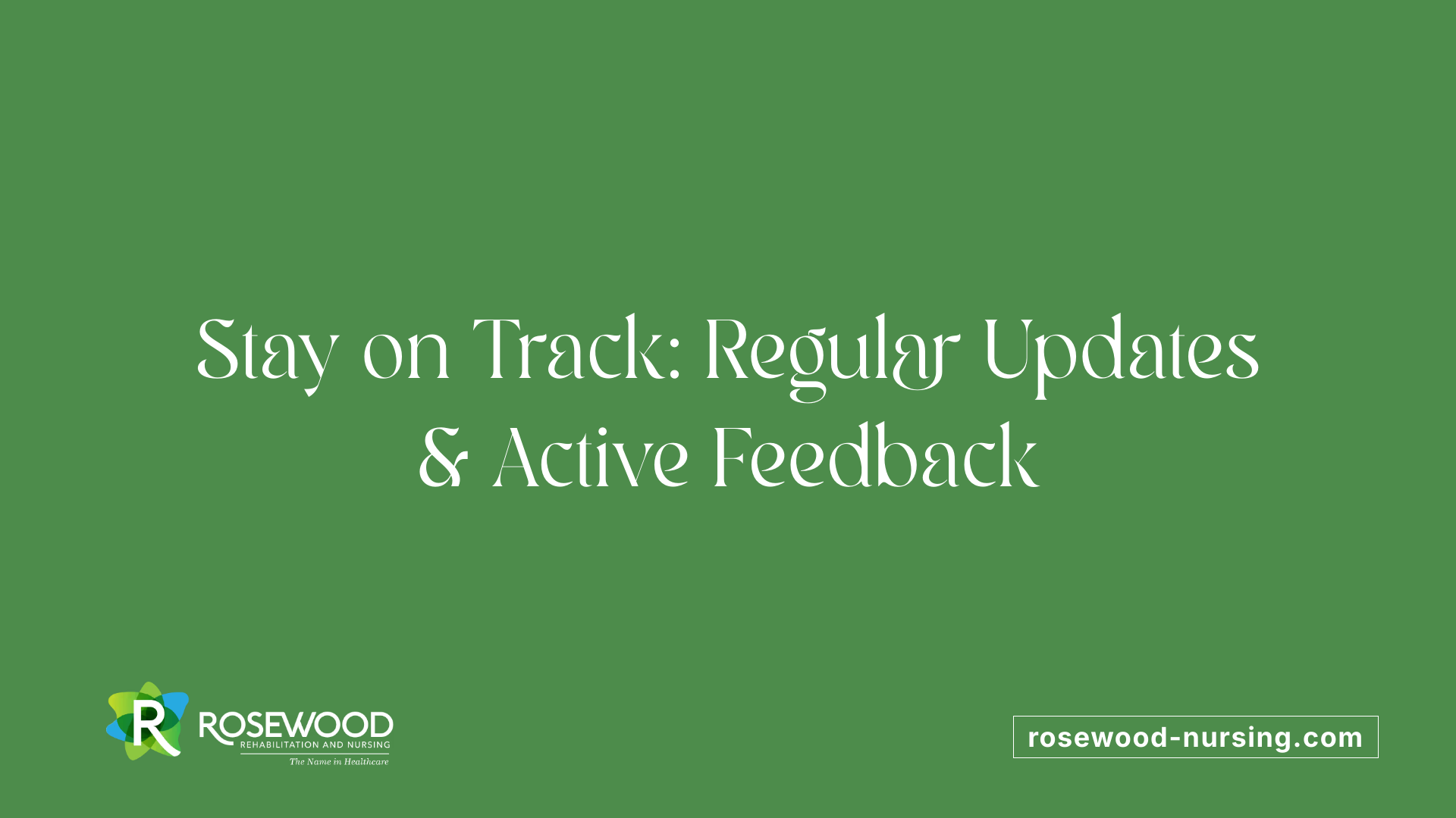 Stay on Track: Regular Updates &amp; Active Feedback
