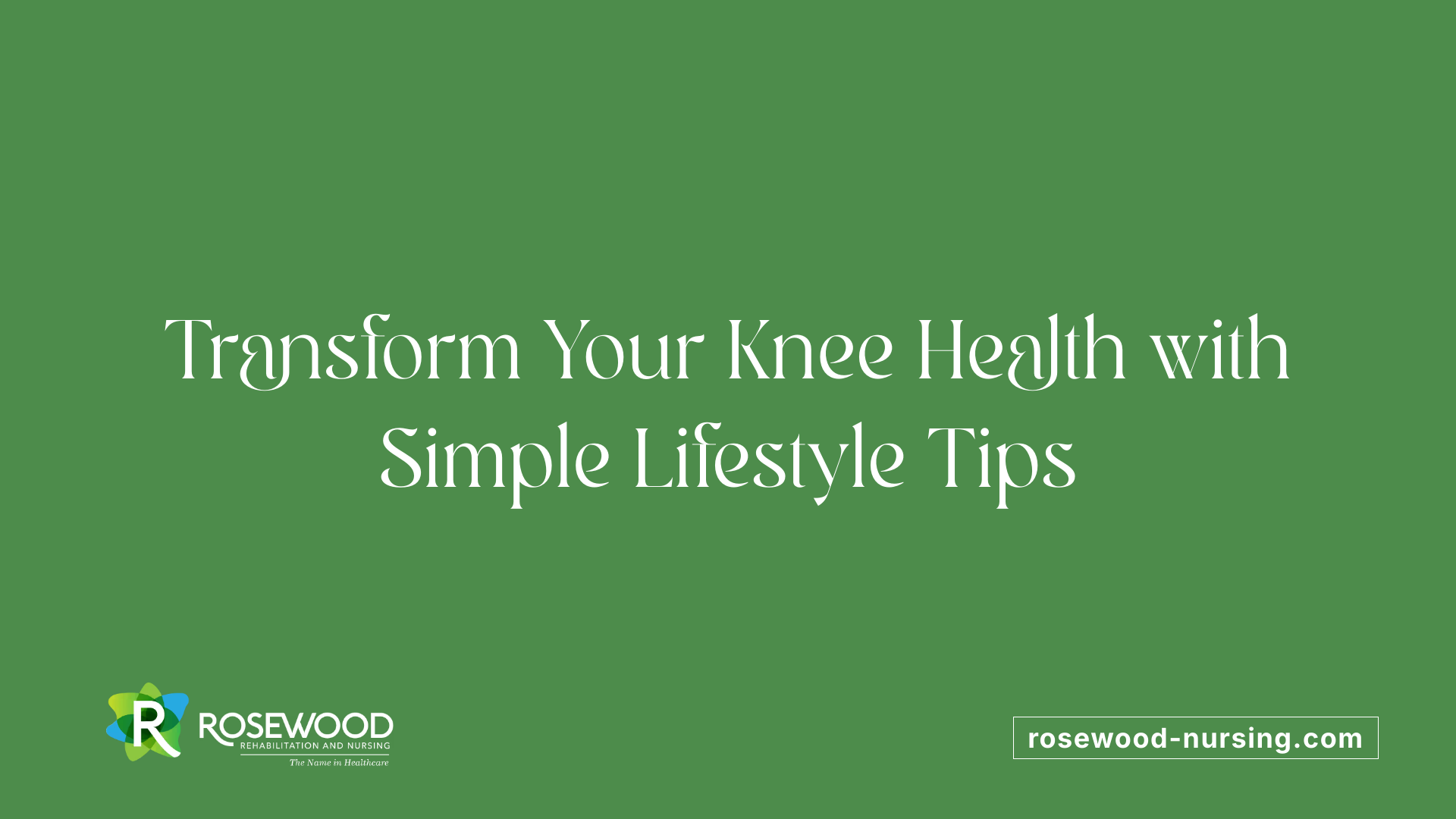 Transform Your Knee Health with Simple Lifestyle Tips