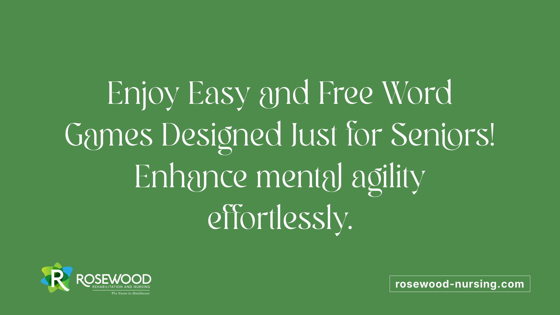 Enjoy Easy and Free Word Games Designed Just for Seniors! Enhance mental agility effortlessly.