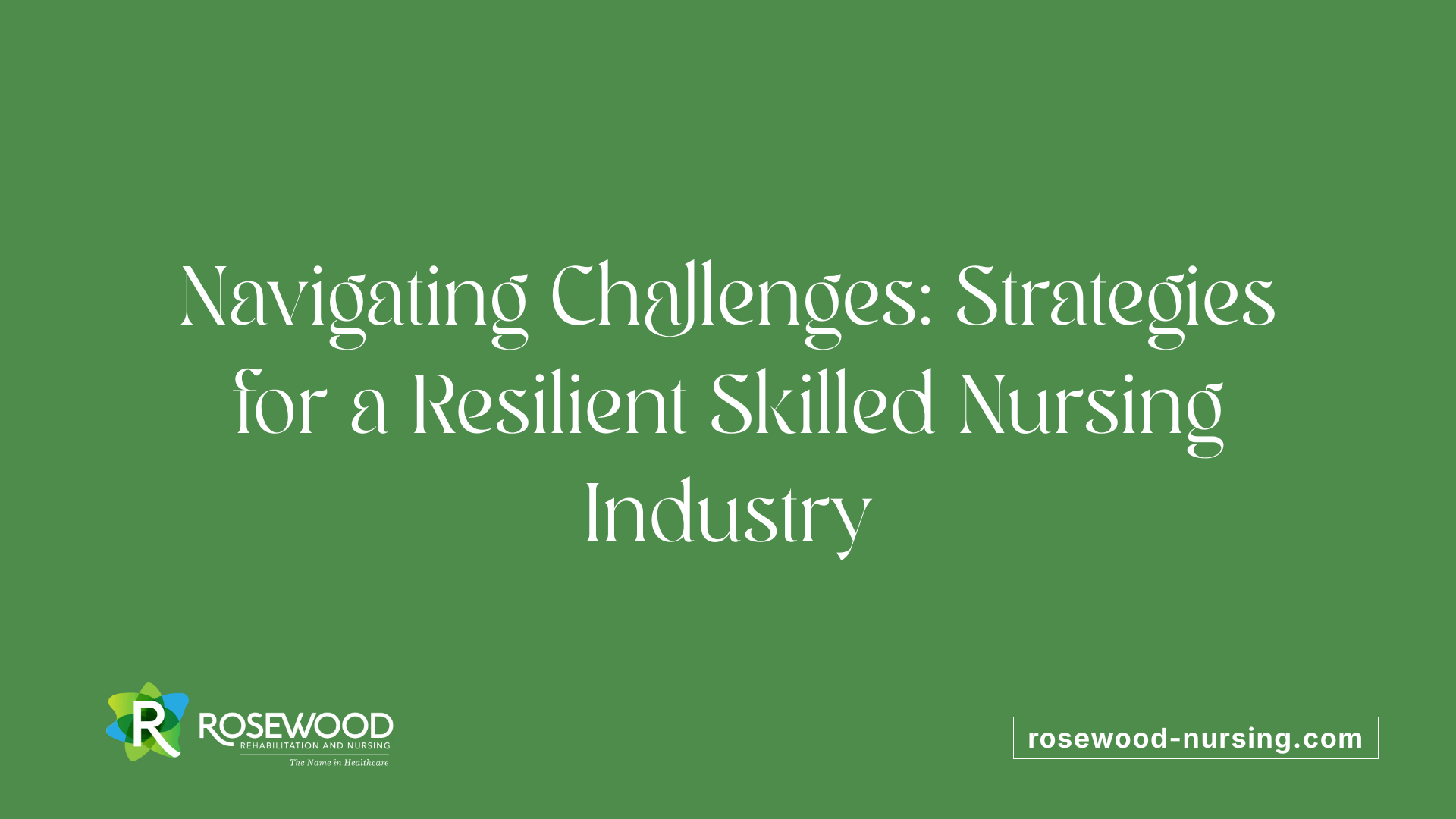 Navigating Challenges: Strategies for a Resilient Skilled Nursing Industry