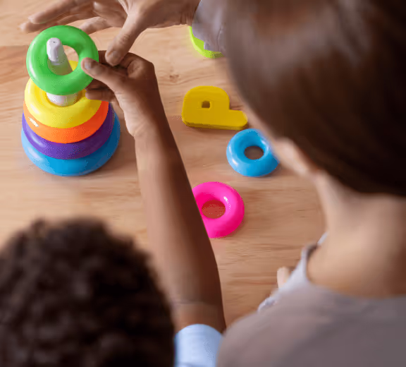 Kid playing with hoops