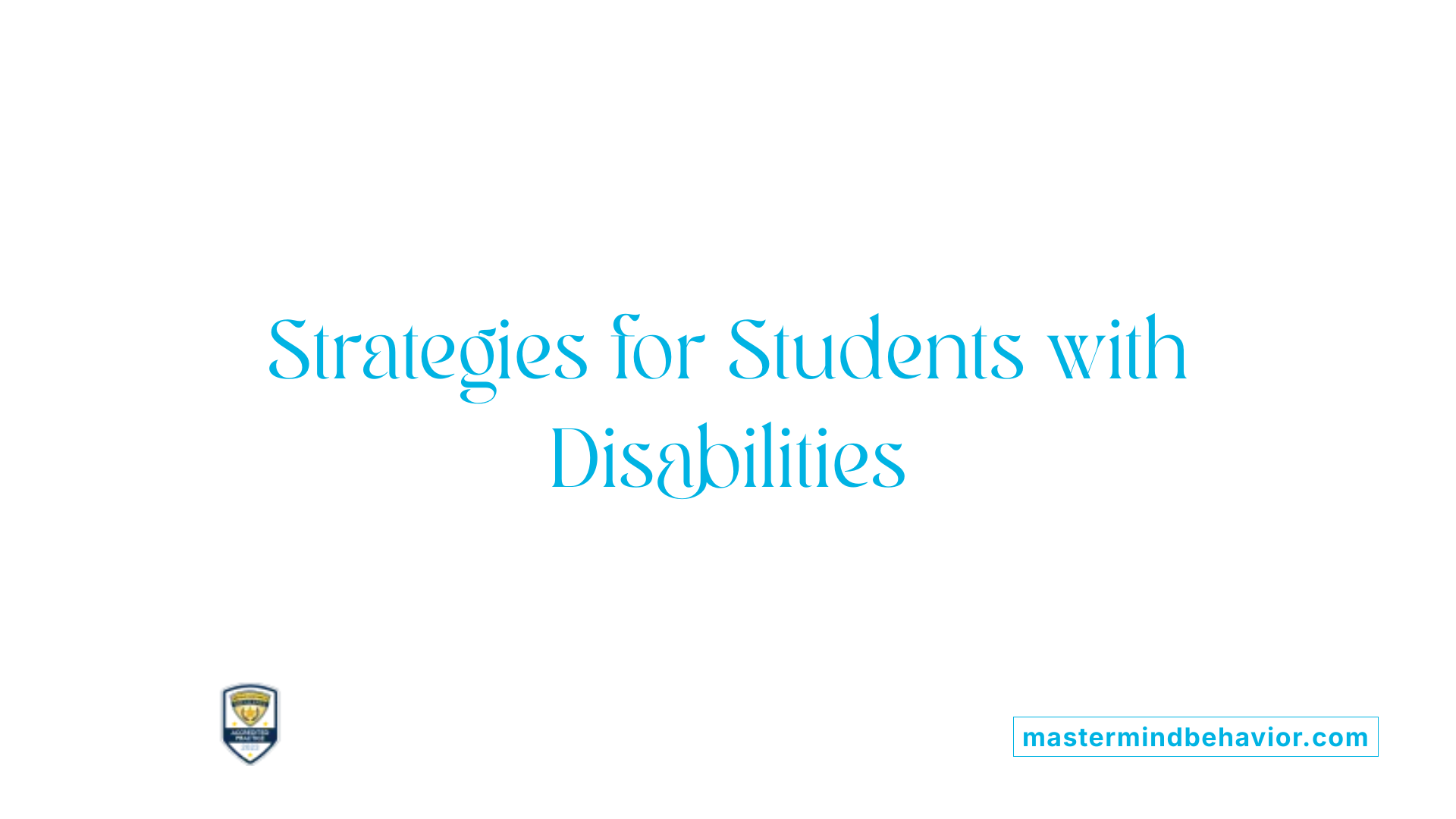 Strategies for Students with Disabilities