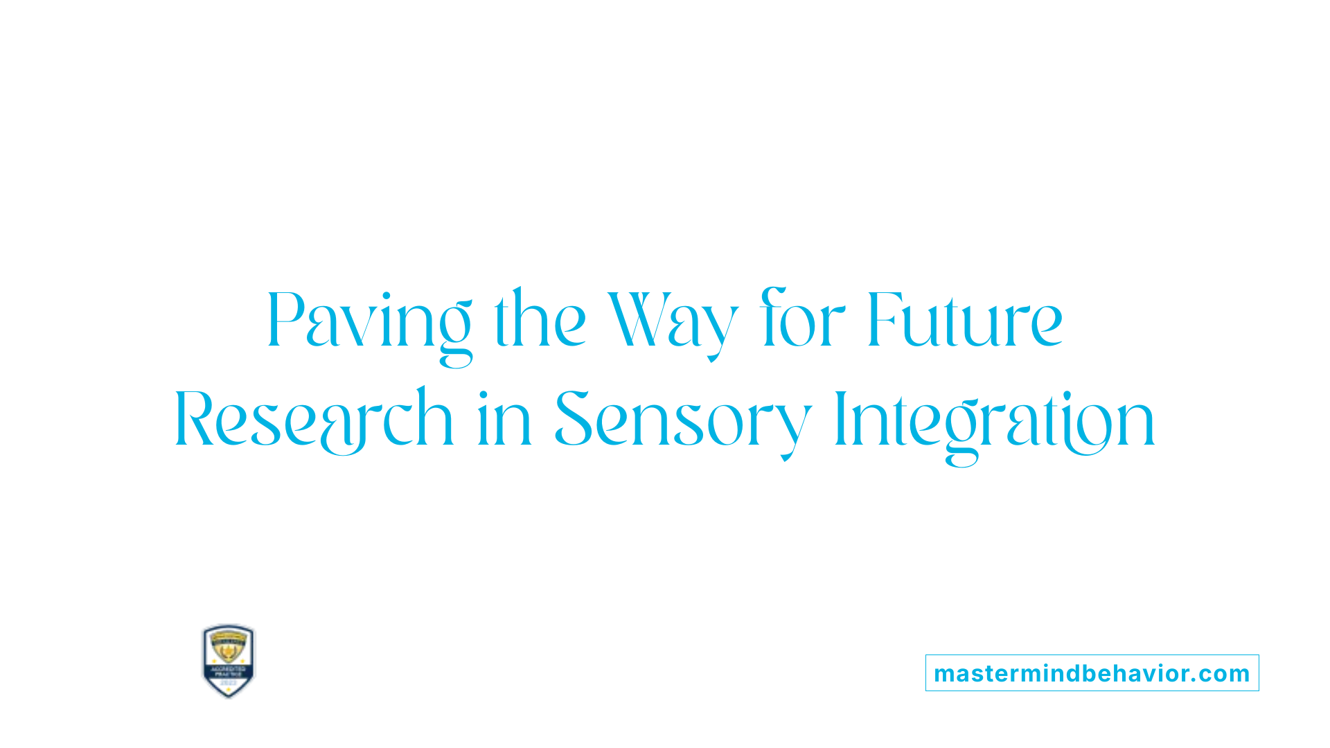 Paving the Way for Future Research in Sensory Integration