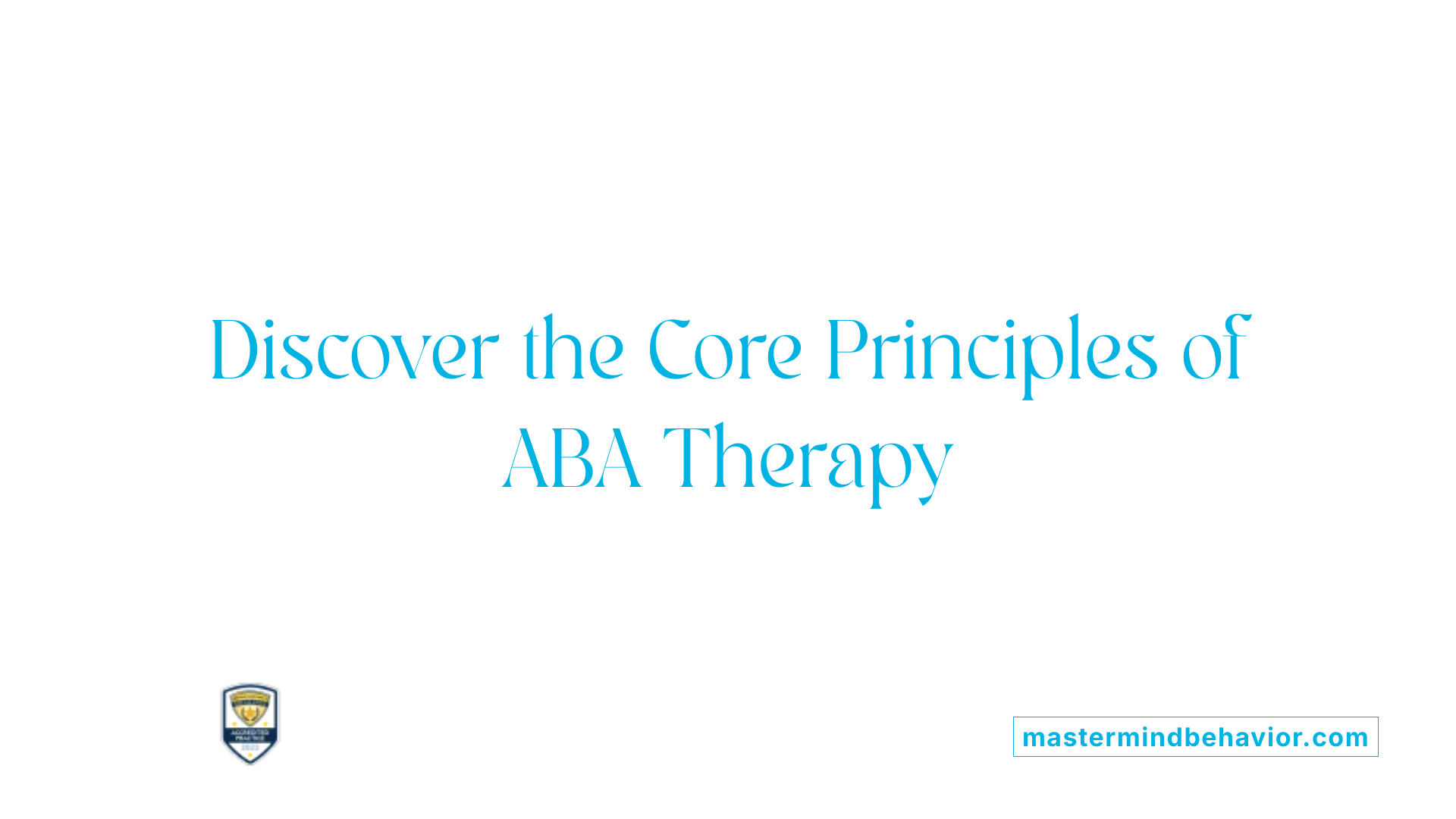 Discover the Core Principles of ABA Therapy