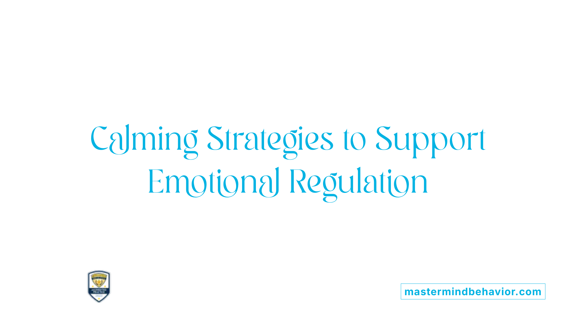 Calming Strategies to Support Emotional Regulation
