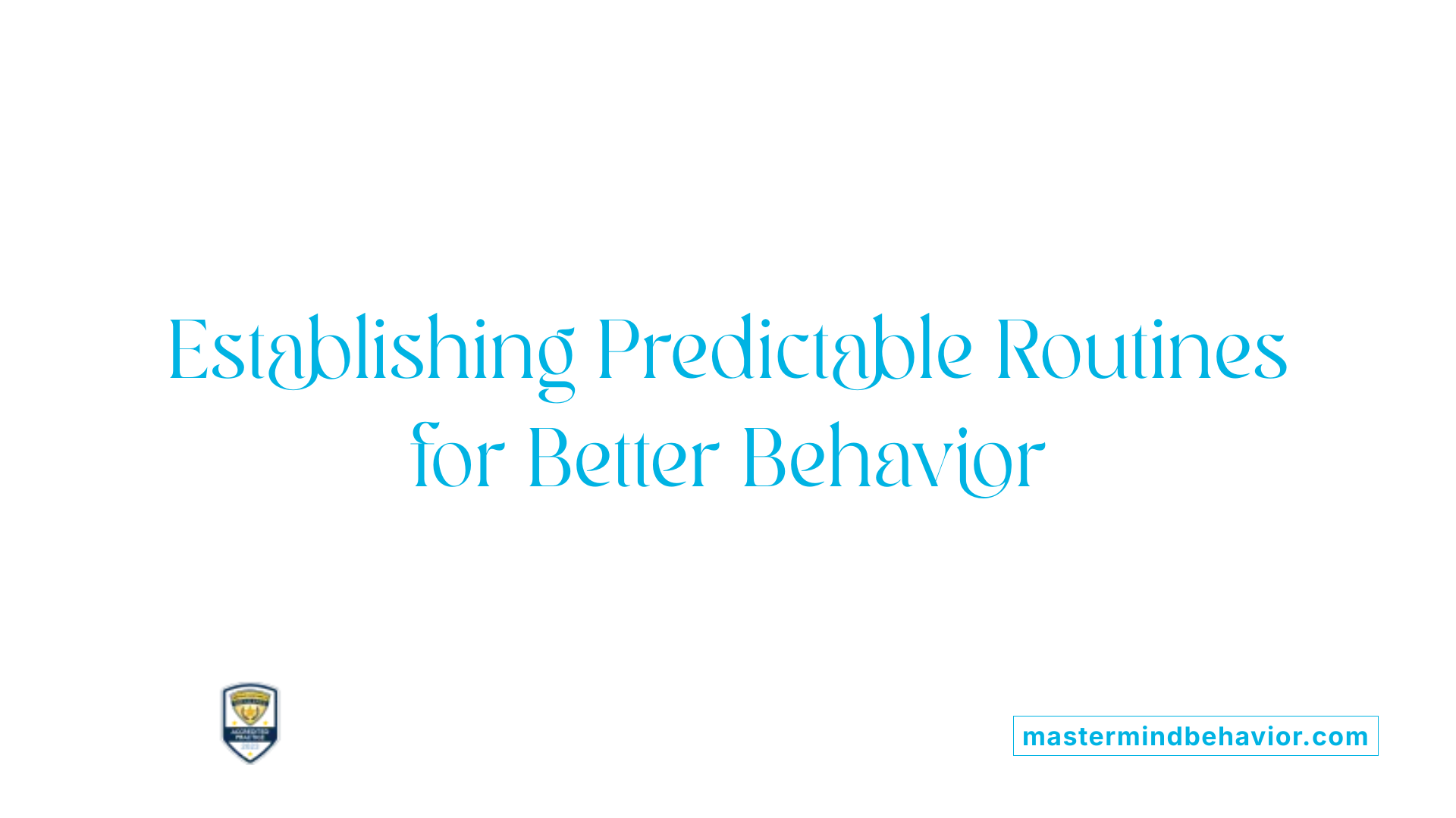 Establishing Predictable Routines for Better Behavior