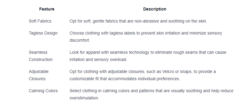 best autism apparels for kids