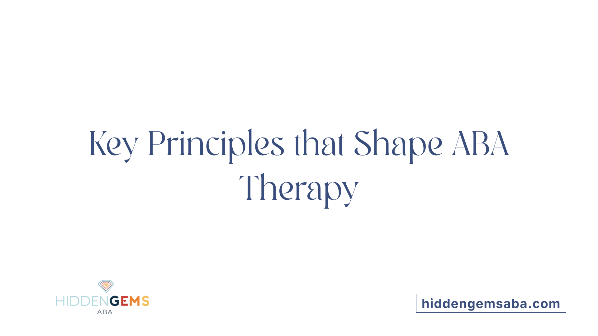 Key Principles that Shape ABA Therapy
