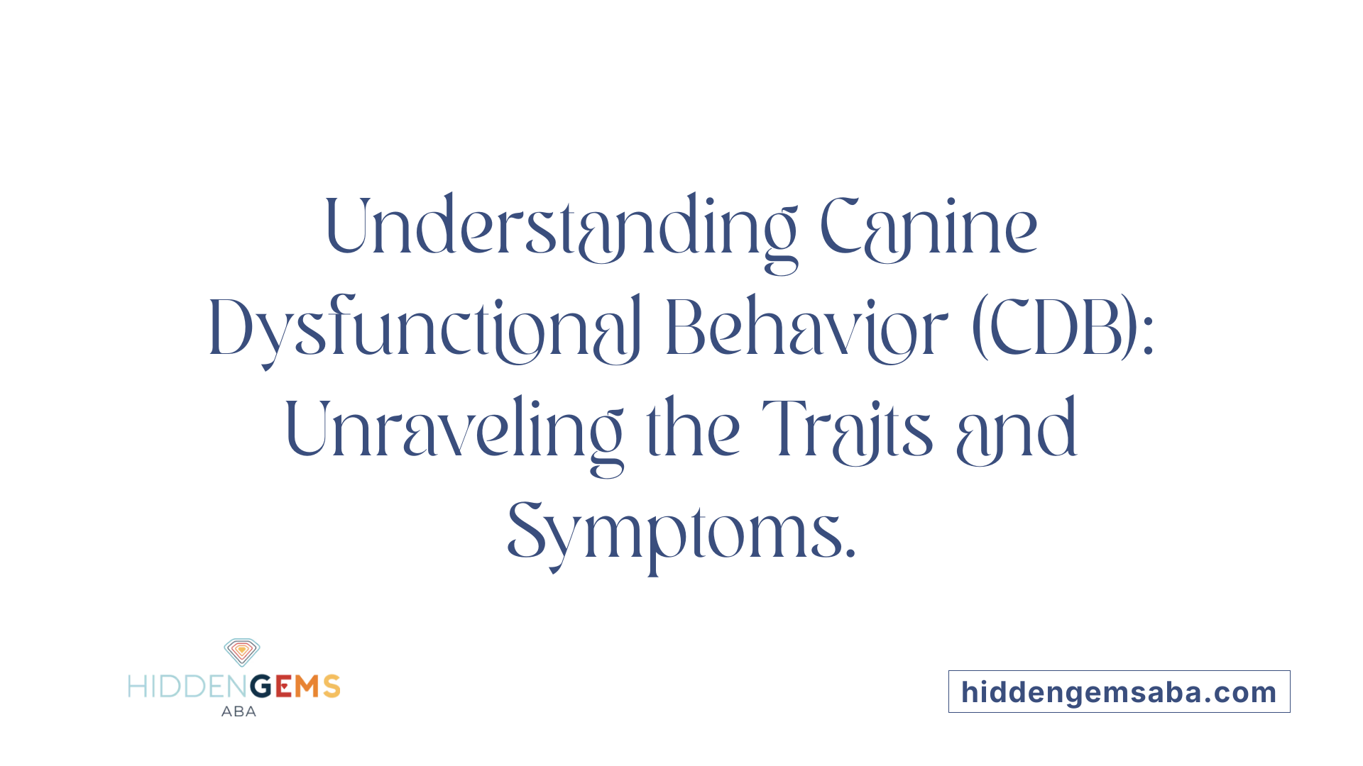 Understanding Canine Dysfunctional Behavior (CDB): Unraveling the Traits and Symptoms.