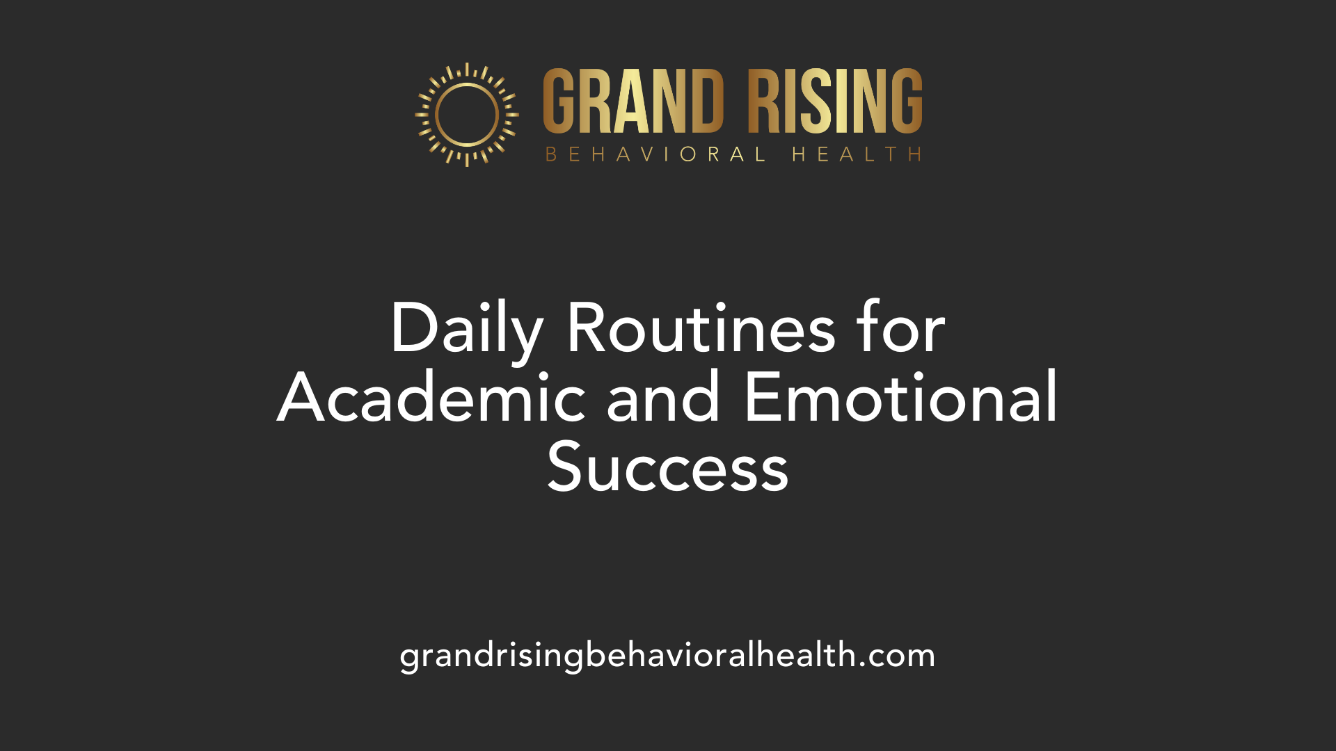 Daily Routines for Academic and Emotional Success
