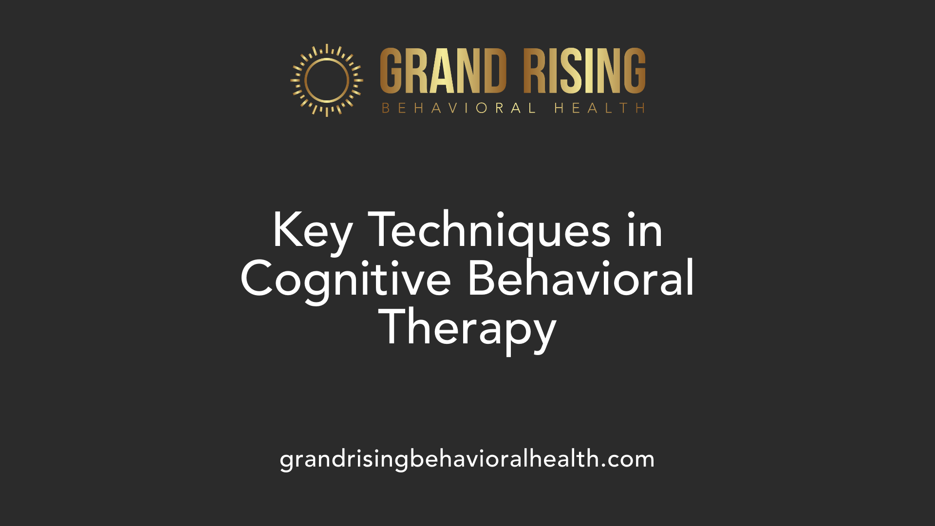 Key Techniques in Cognitive Behavioral Therapy