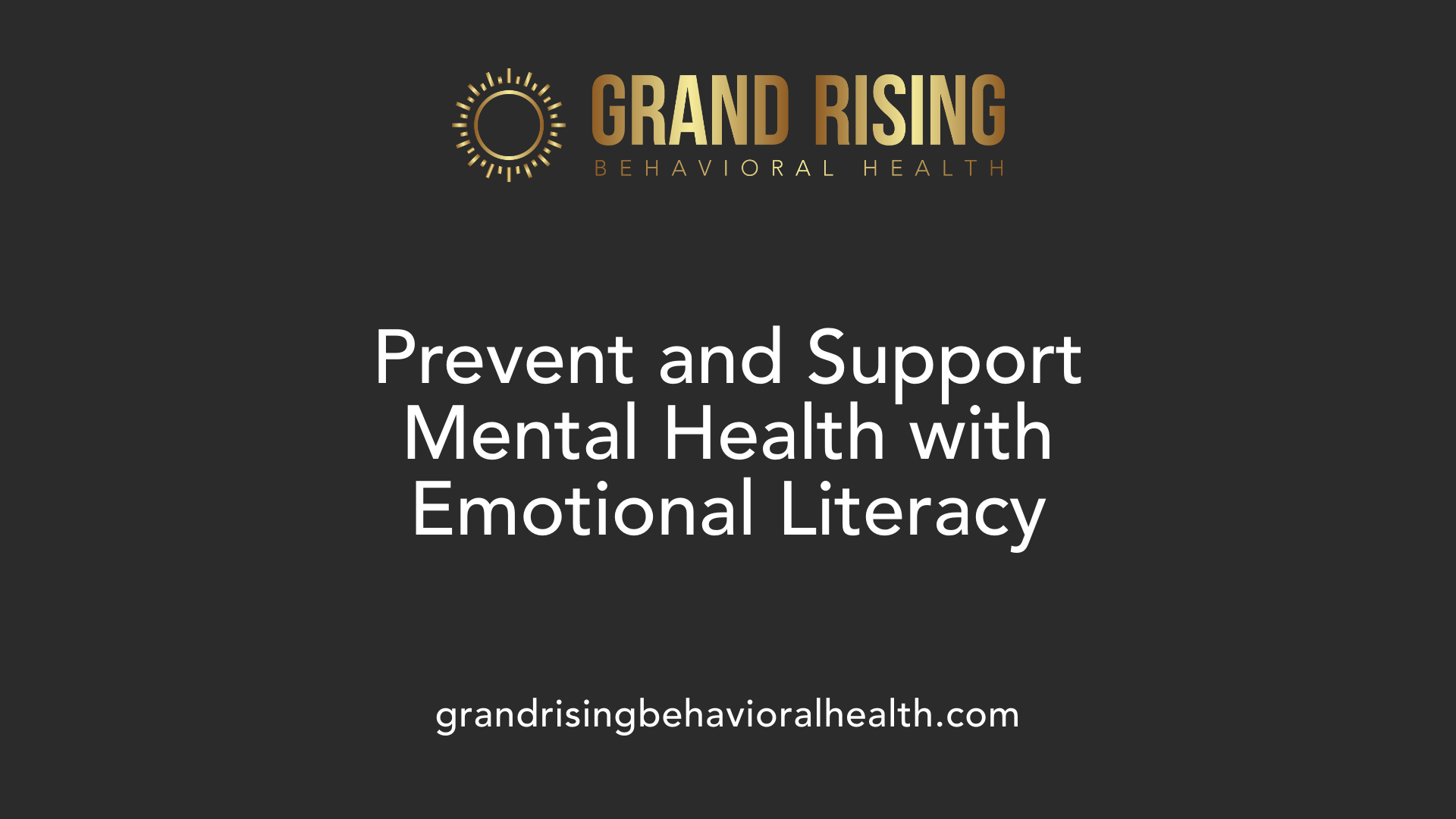 Prevent and Support Mental Health with Emotional Literacy