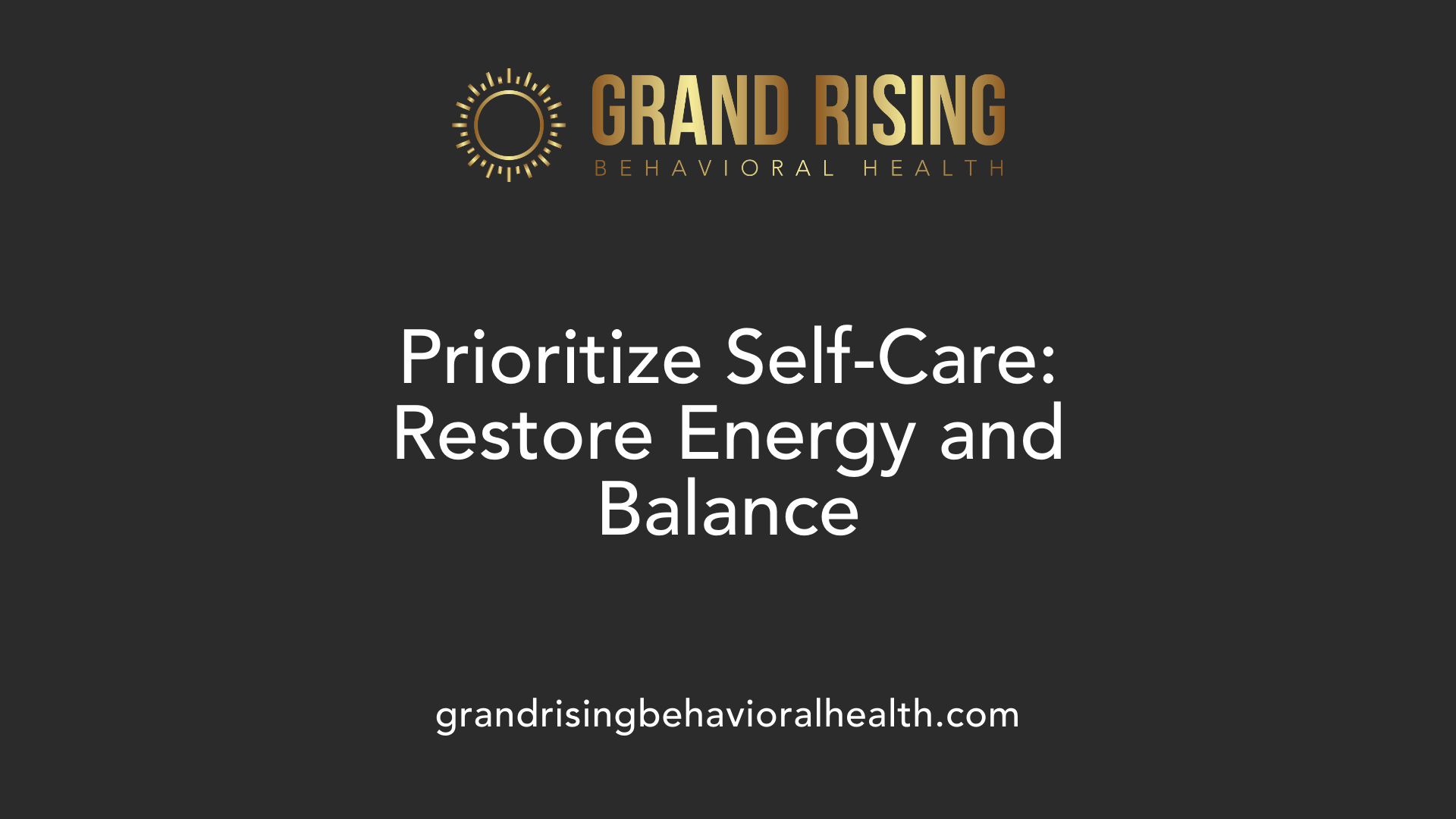 Prioritize Self-Care: Restore Energy and Balance