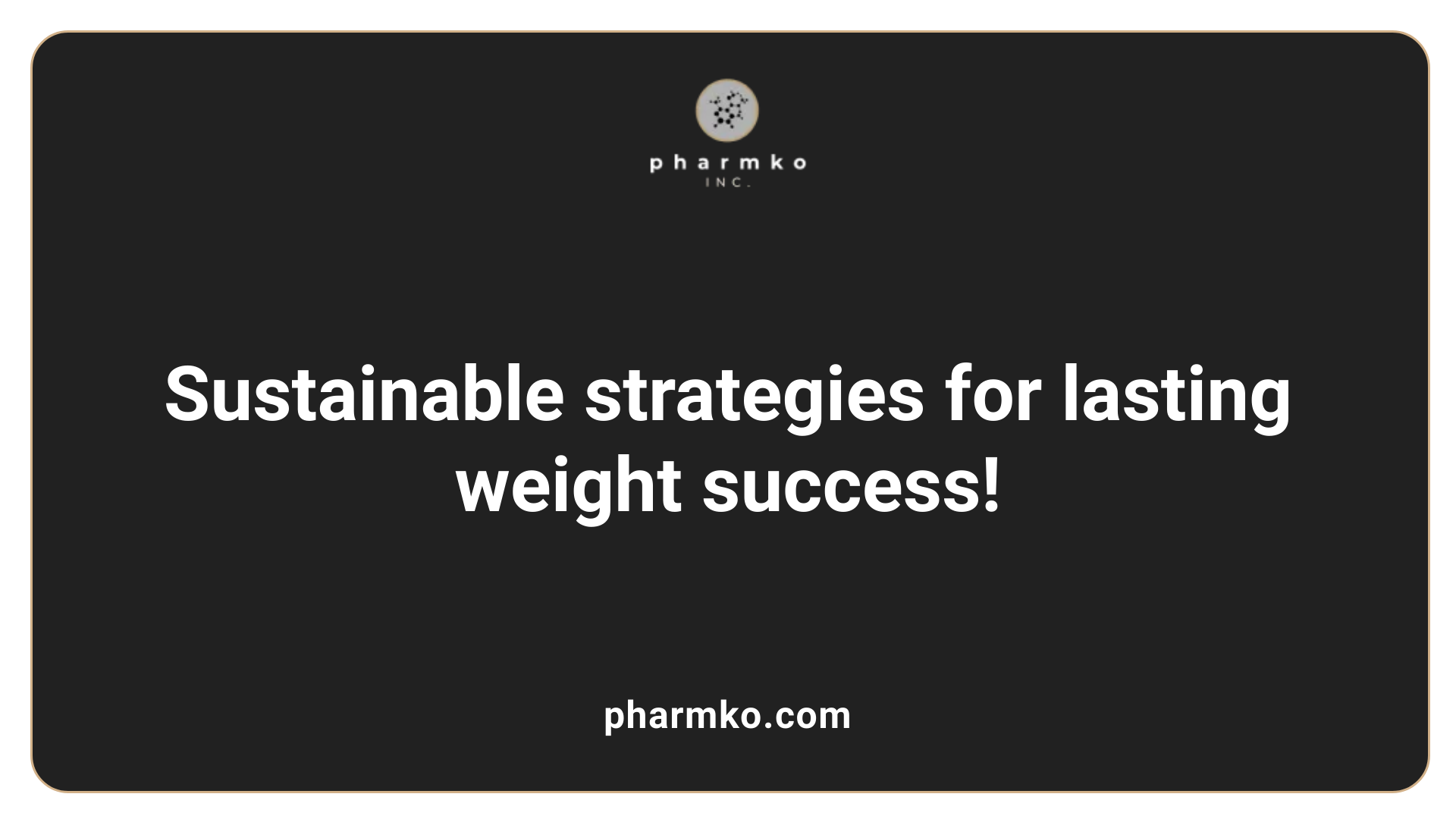 Sustainable strategies for lasting weight success!
