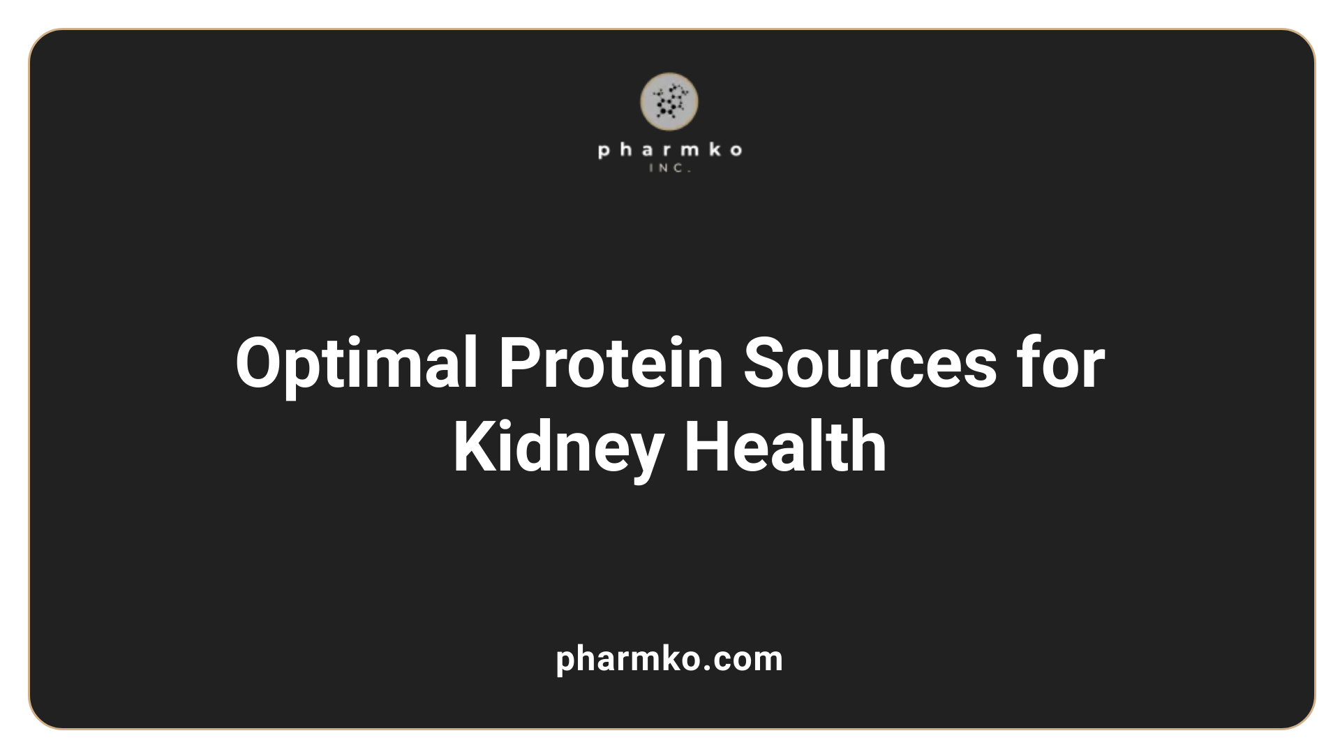 Optimal Protein Sources for Kidney Health