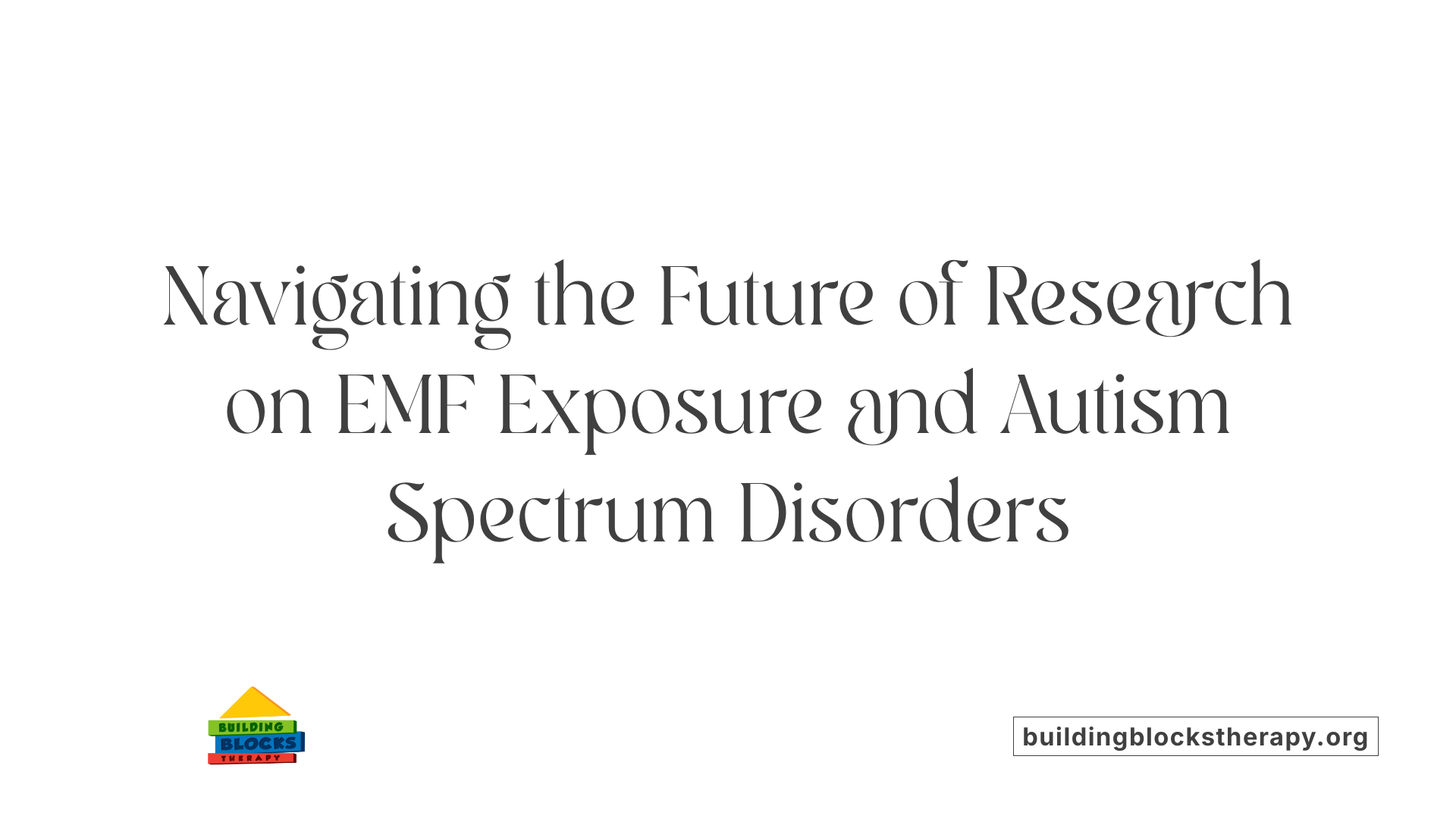 Navigating the Future of Research on EMF Exposure and Autism Spectrum Disorders